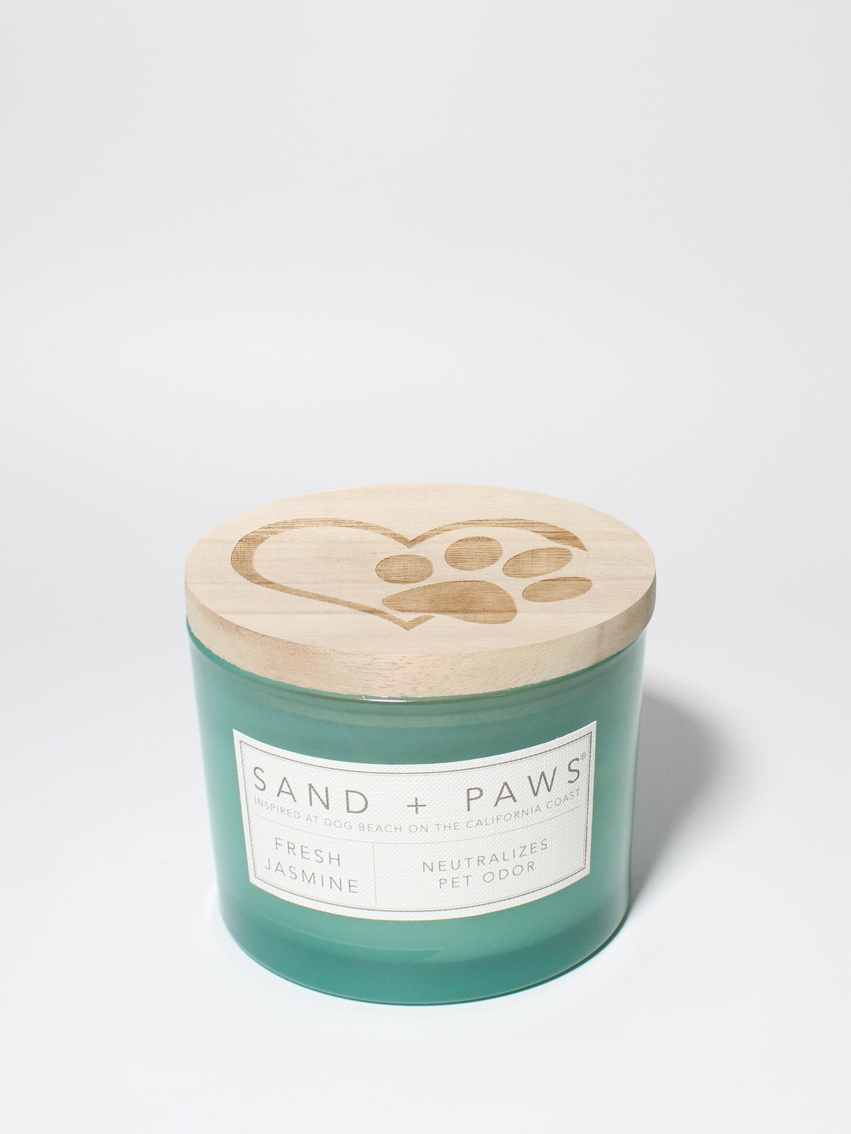 Sand + Paws Fresh Jasmine 12 oz aromatic scented candle