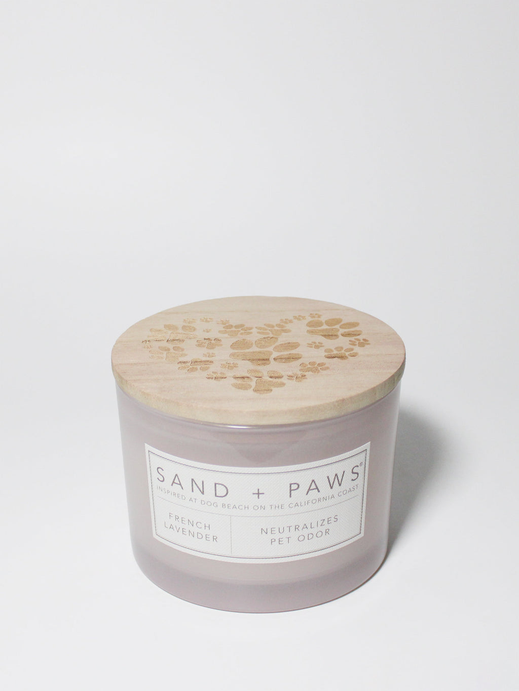 Sand + Paws French Lavender 12 oz aromatic scented candle