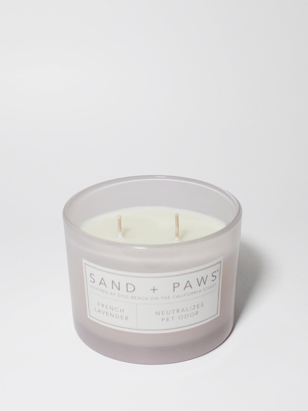 Sand + Paws French Lavender 12 oz aromatic scented candle