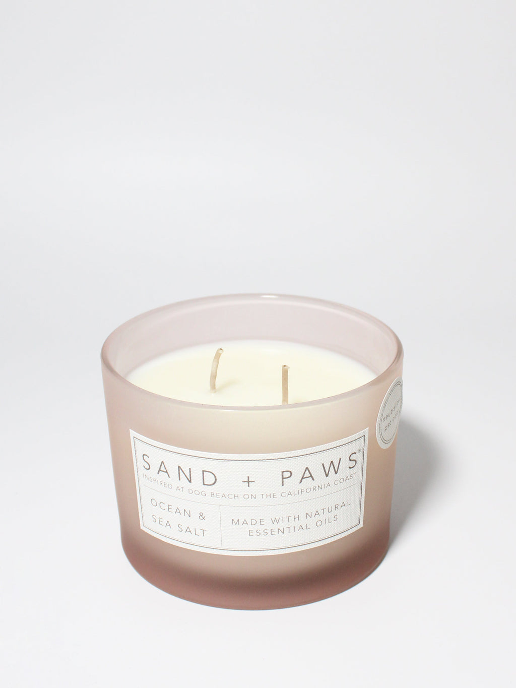 Sand + Paws Ocean & Sea Salt 12 oz aromatic scented candle
