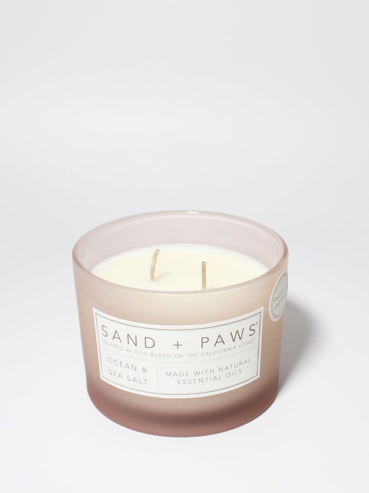 Sand + Paws Ocean & Sea Salt 12 oz aromatic scented candle