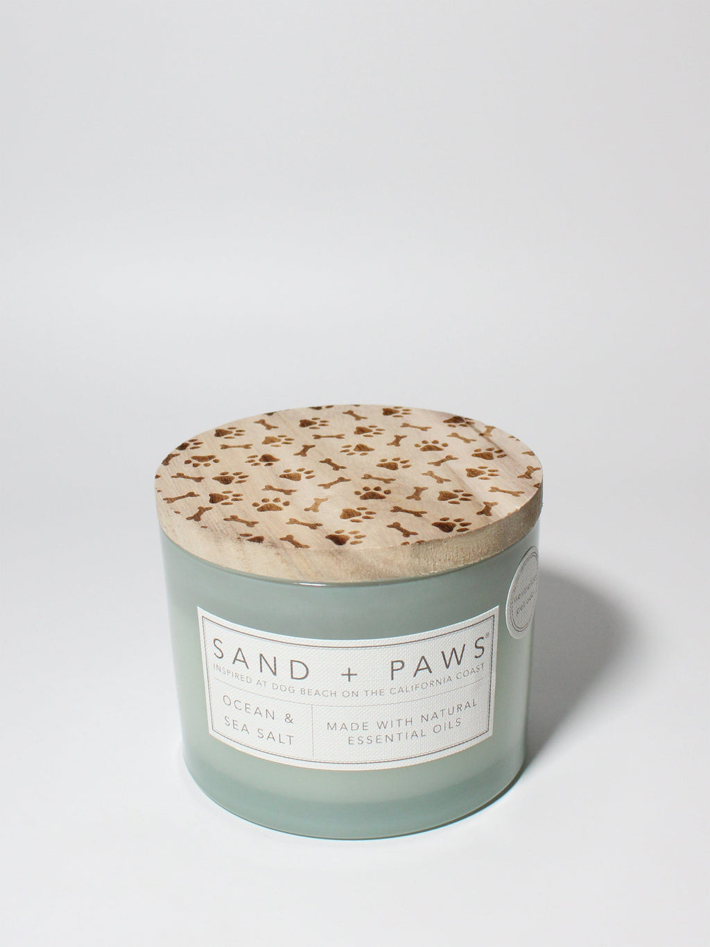 Sand + Paws Ocean & Sea Salt 12 oz aromatic scented candle