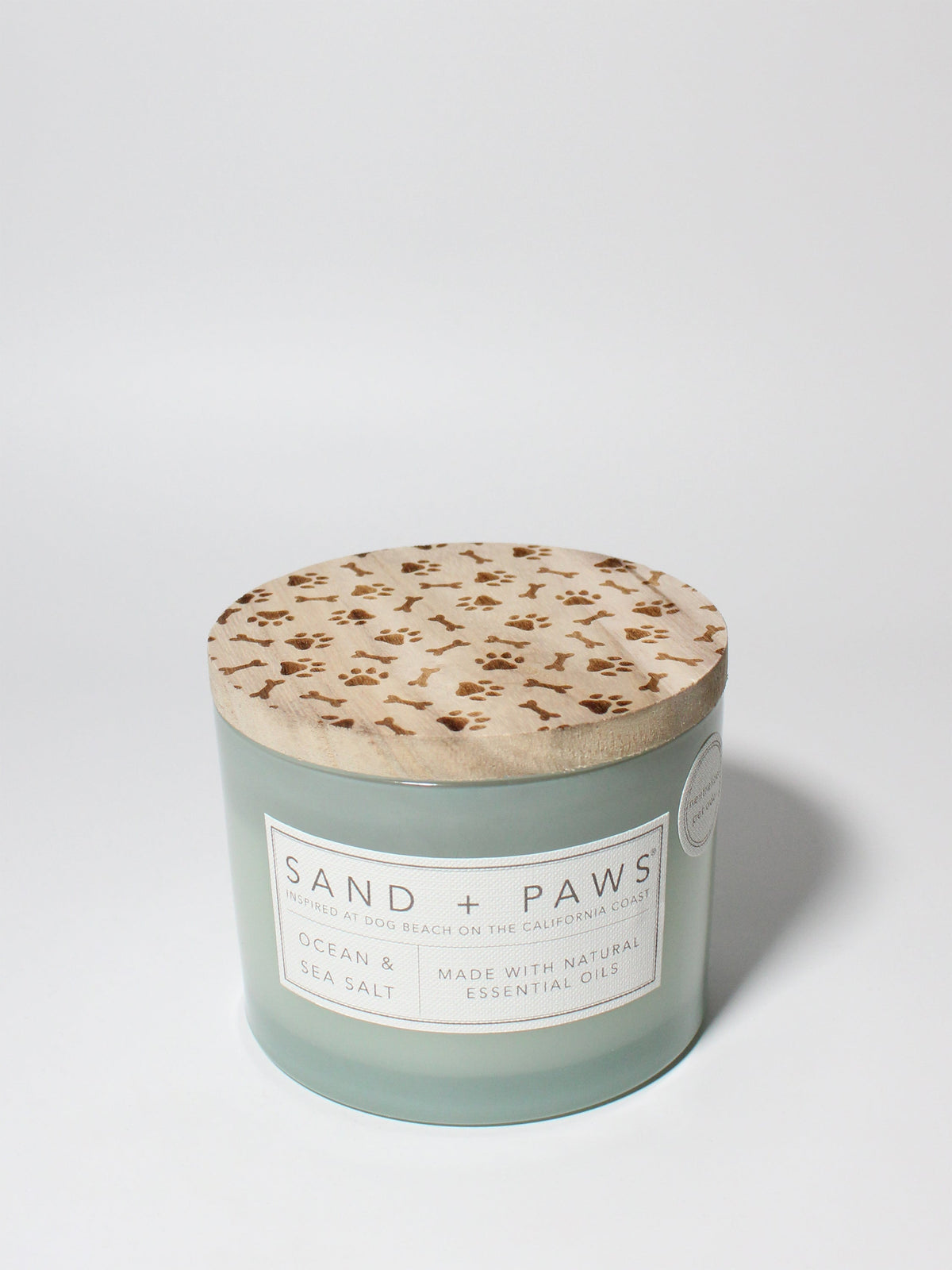 Sand + Paws Ocean & Sea Salt 12 oz aromatic scented candle