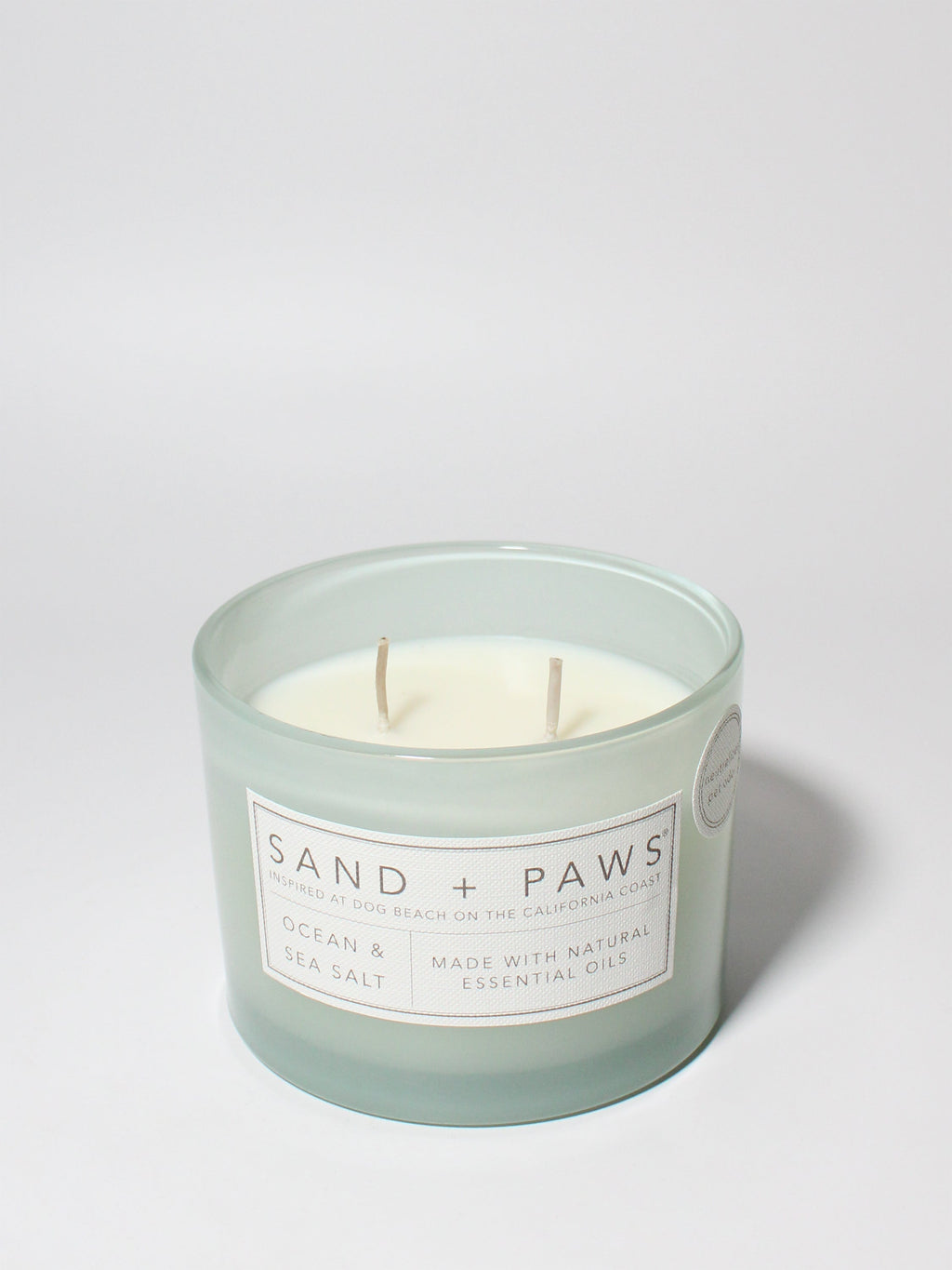 Sand + Paws Ocean & Sea Salt 12 oz aromatic scented candle