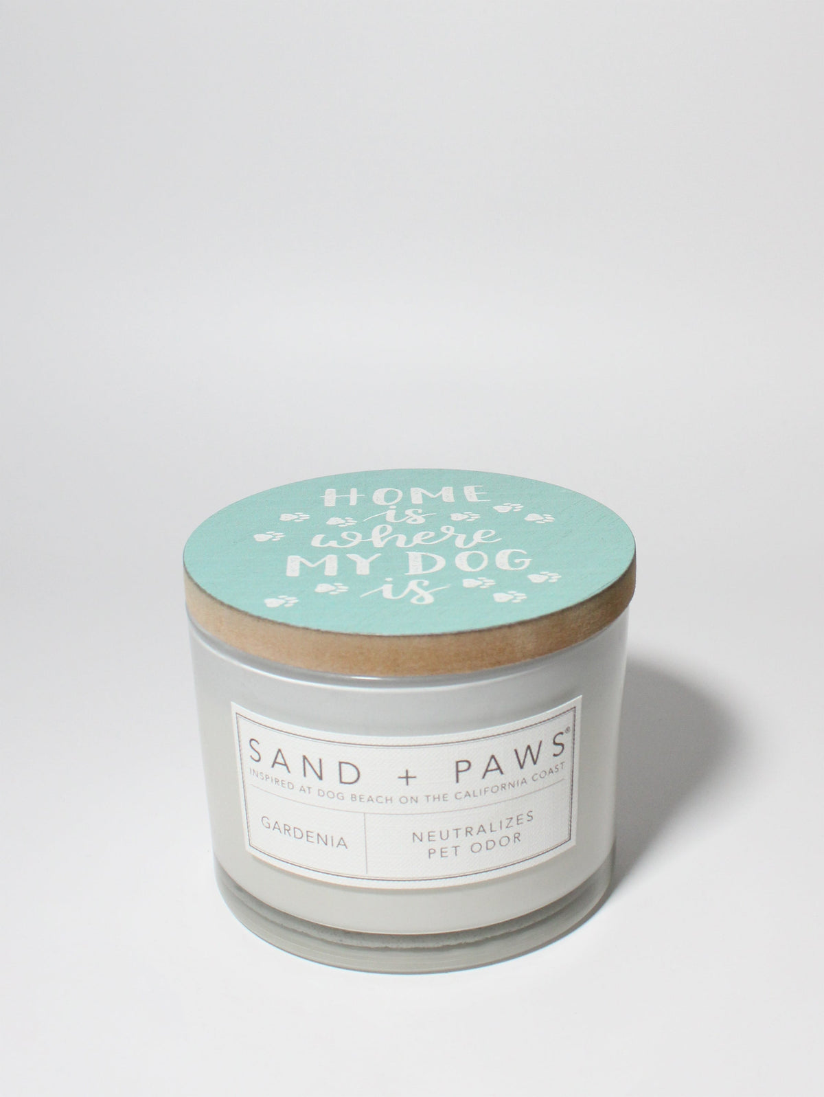 Sand + Paws Gardenia 12 oz aromatic scented candle