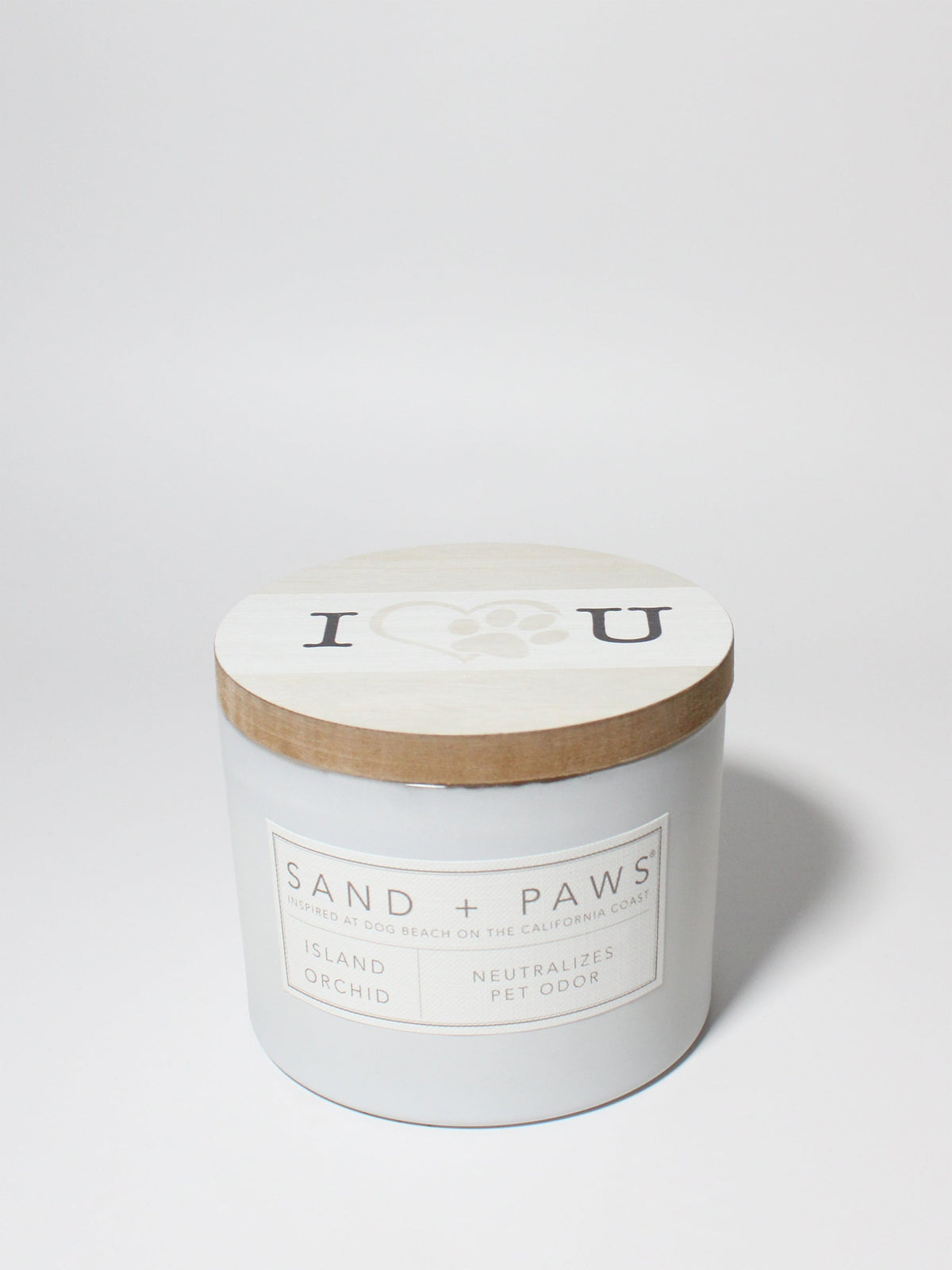 Sand + Paws Island Orchid 12 oz aromatic scented candle