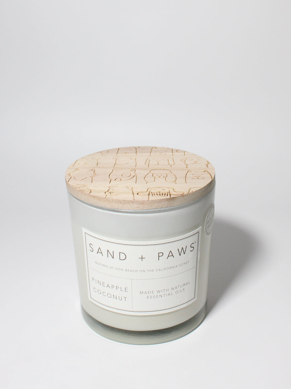 Sand + Paws Pineapple Coconut 21 oz aromatic scented candle