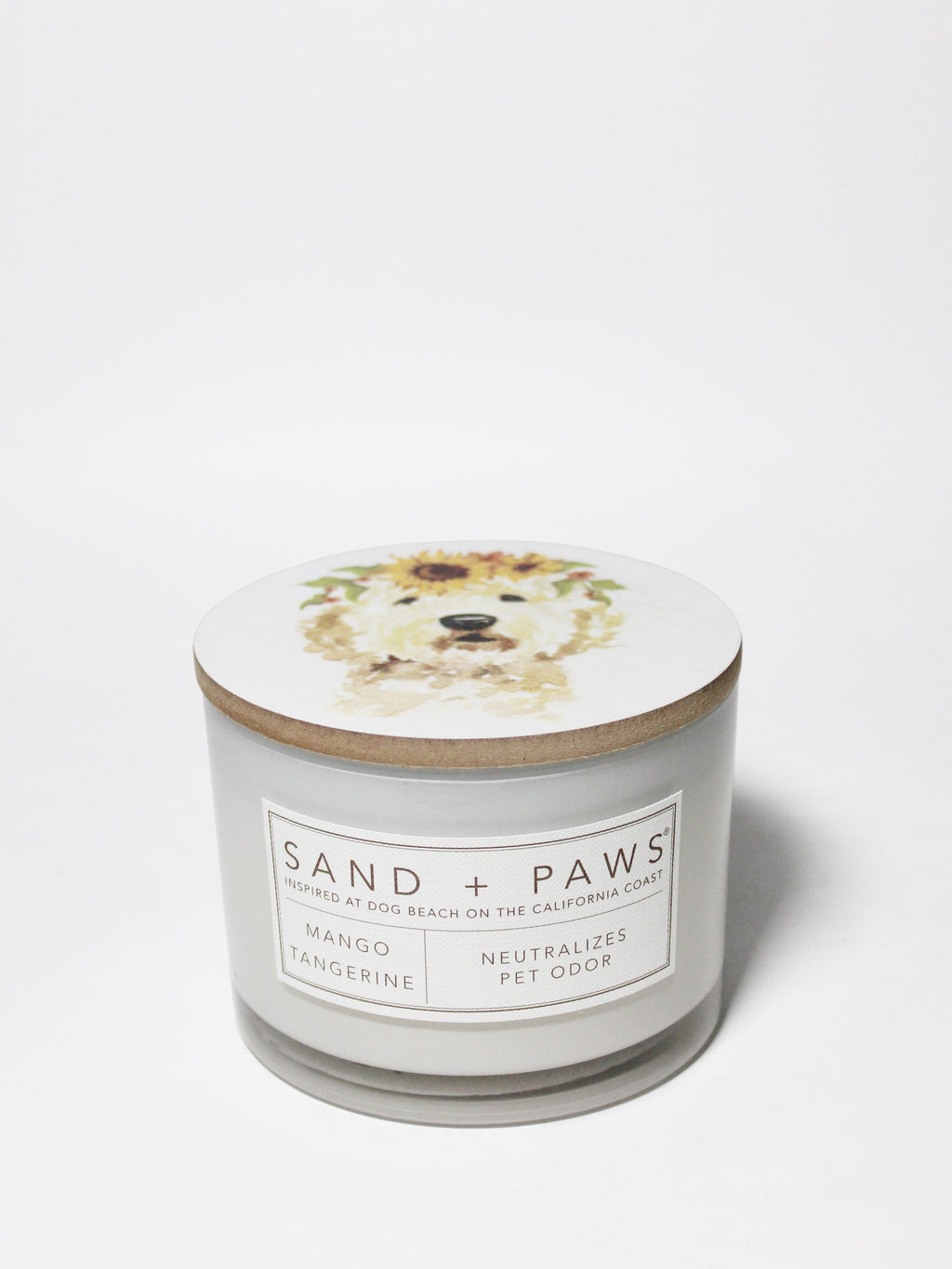 Sand + Paws Mango Tangerine 12 oz aromatic scented candle