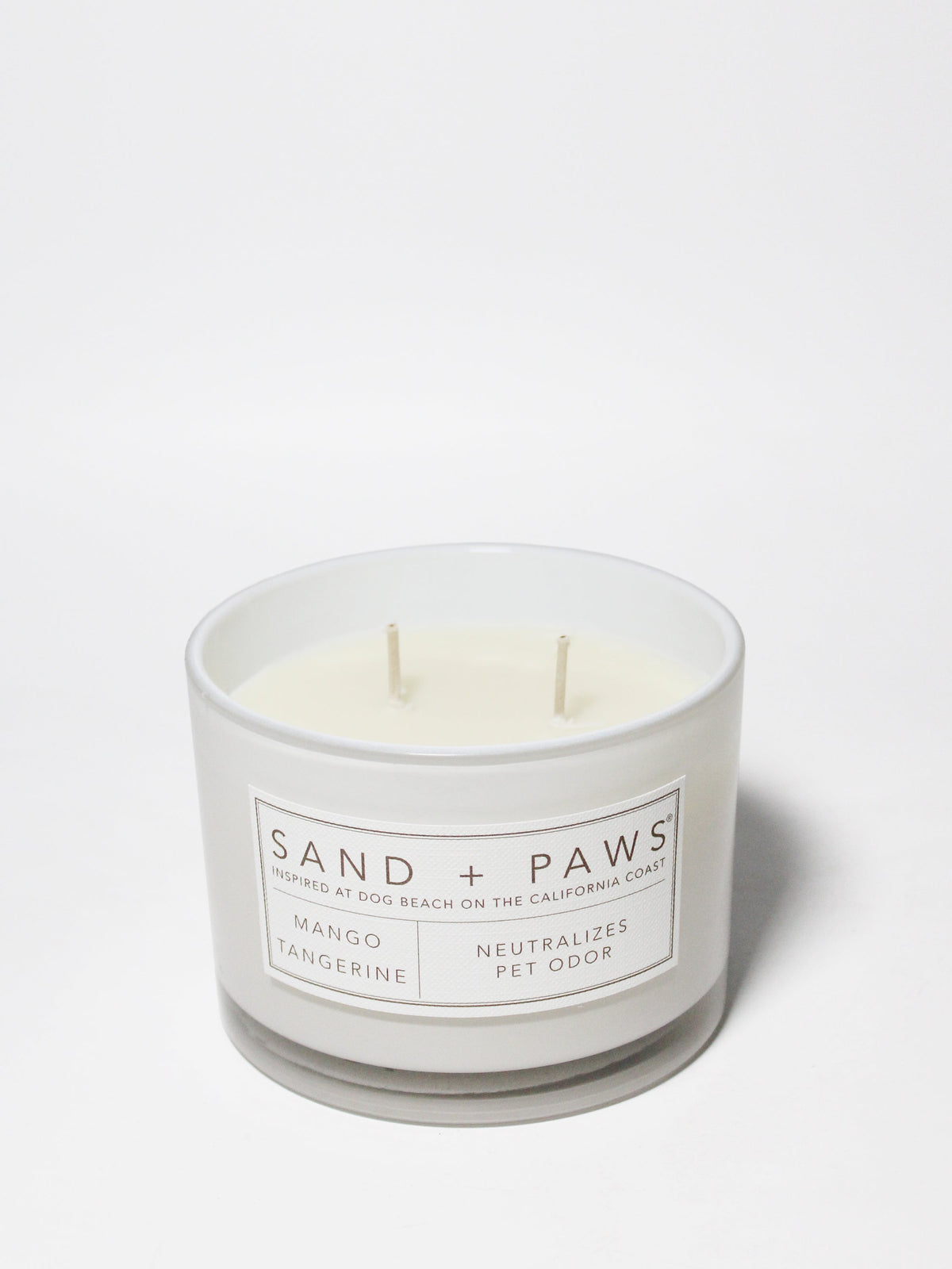 Sand + Paws Mango Tangerine 12 oz aromatic scented candle