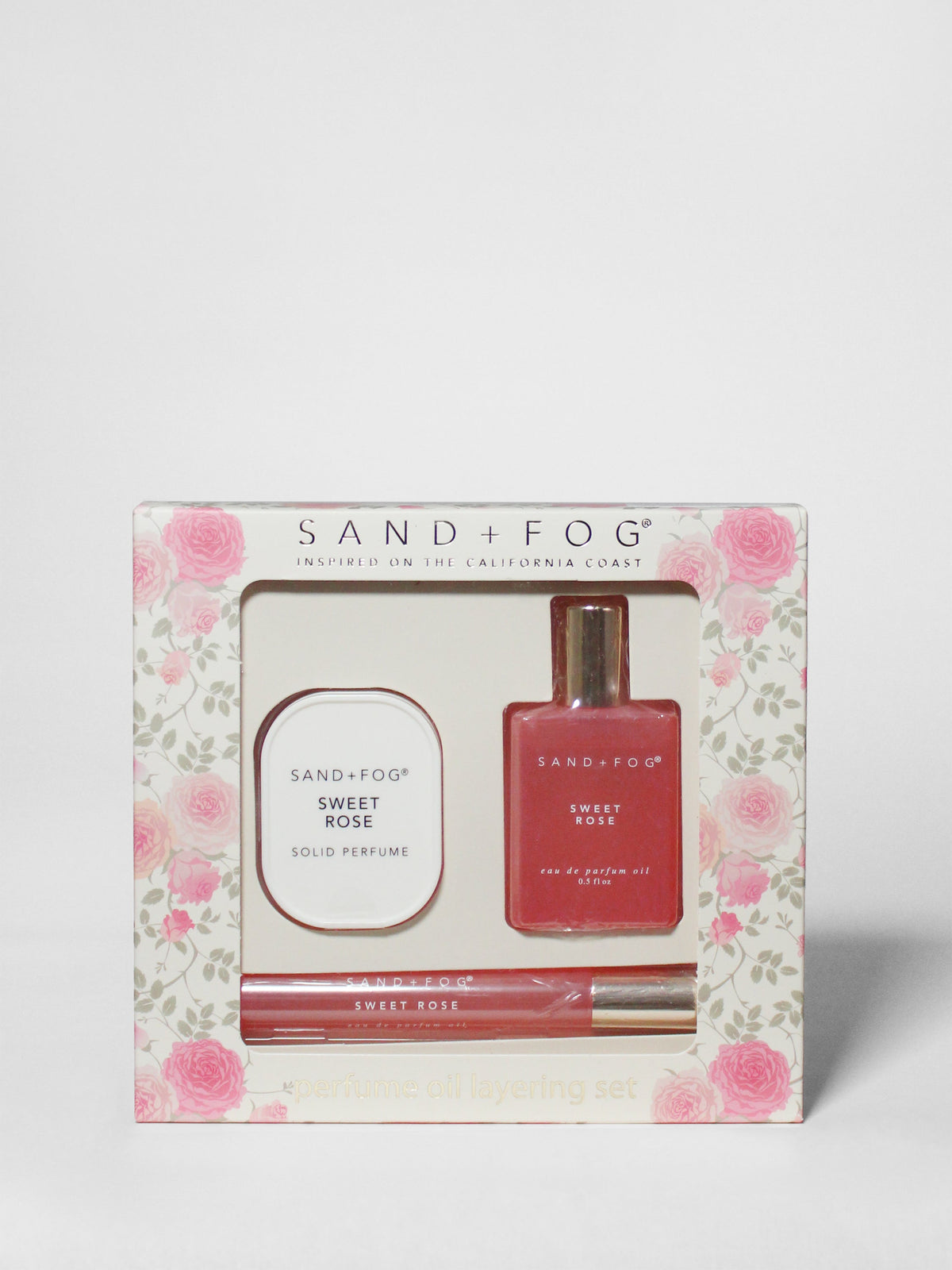 Perfume Oil Rollerballs and Solid Perfume Versatile Set - Sweet Rose
