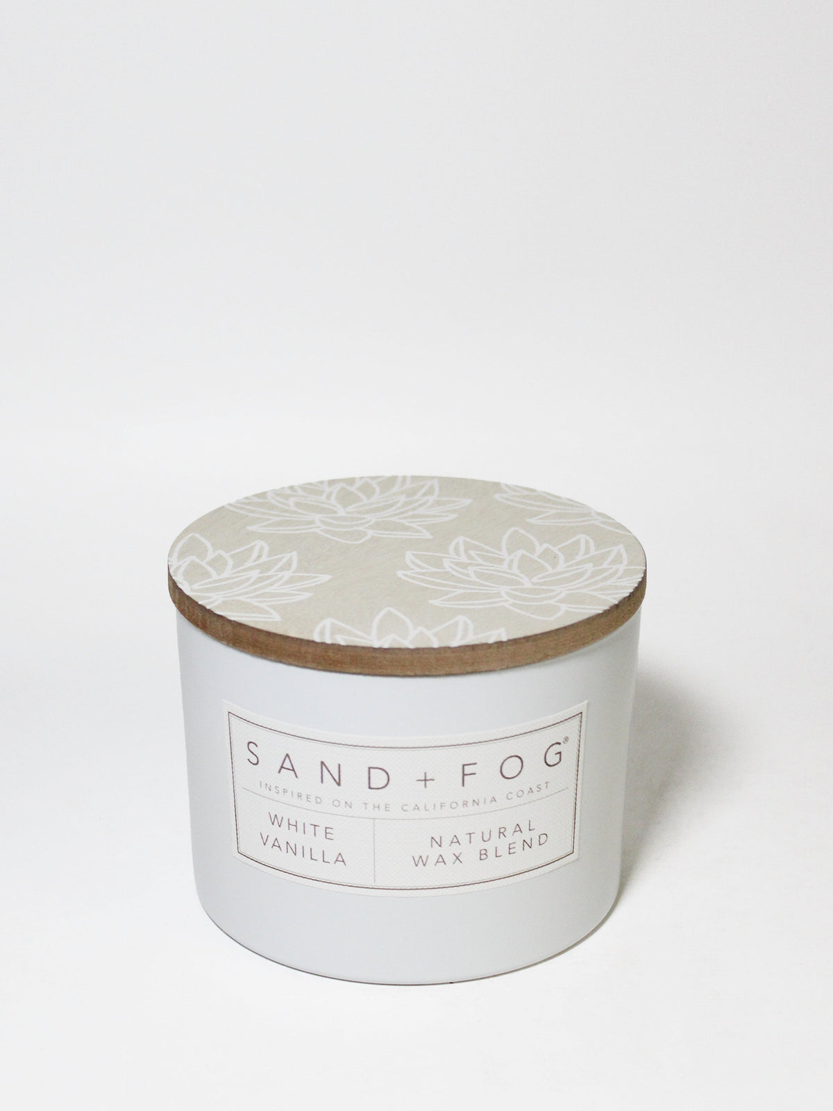 White Vanilla 12 oz aromatic scented candle