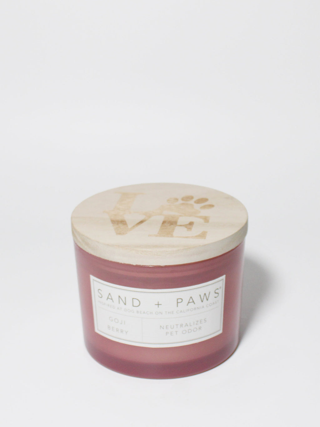 Sand + Paws Goji Berry 12 oz aromatic scented candle