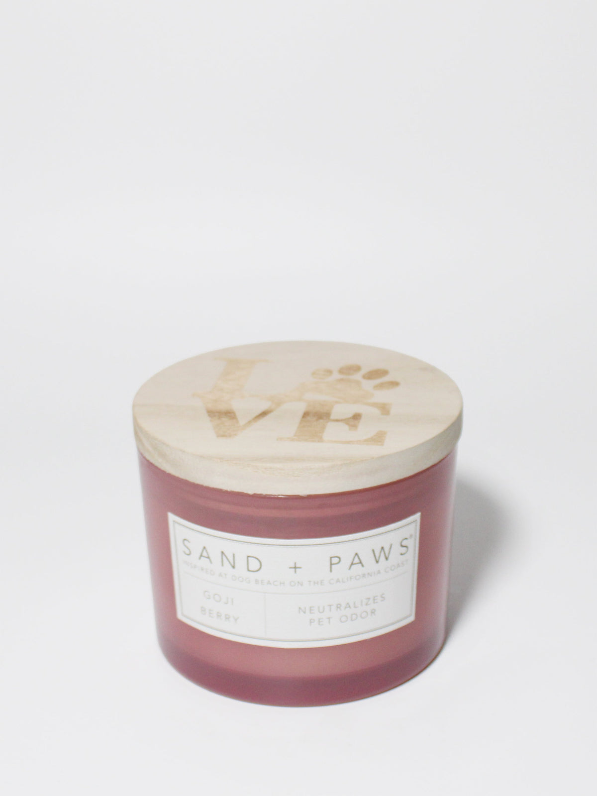 Sand + Paws Goji Berry 12 oz aromatic scented candle
