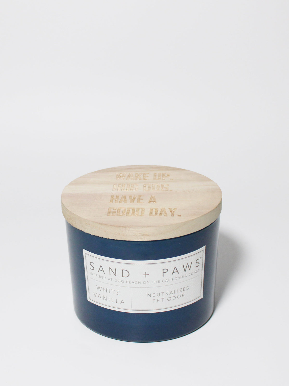 Sand + Paws White Vanilla 12 oz aromatic scented candle
