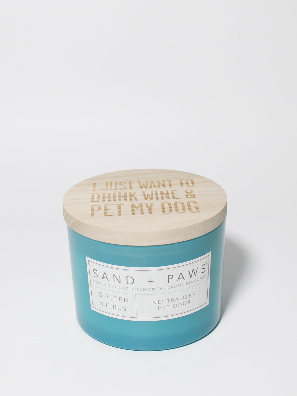 Sand + Paws Golden Citrus 12 oz aromatic scented candle