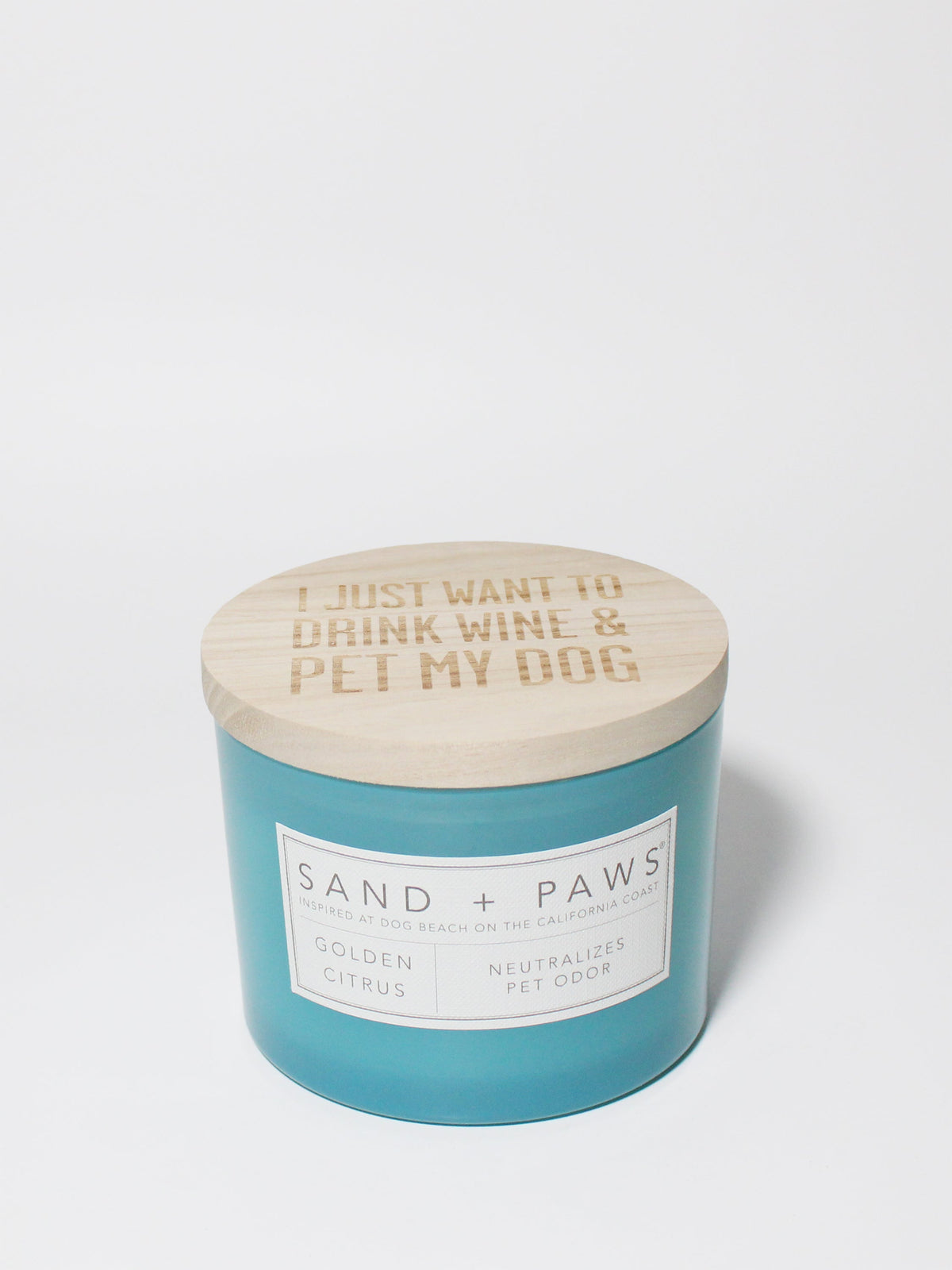 Sand + Paws Golden Citrus 12 oz aromatic scented candle