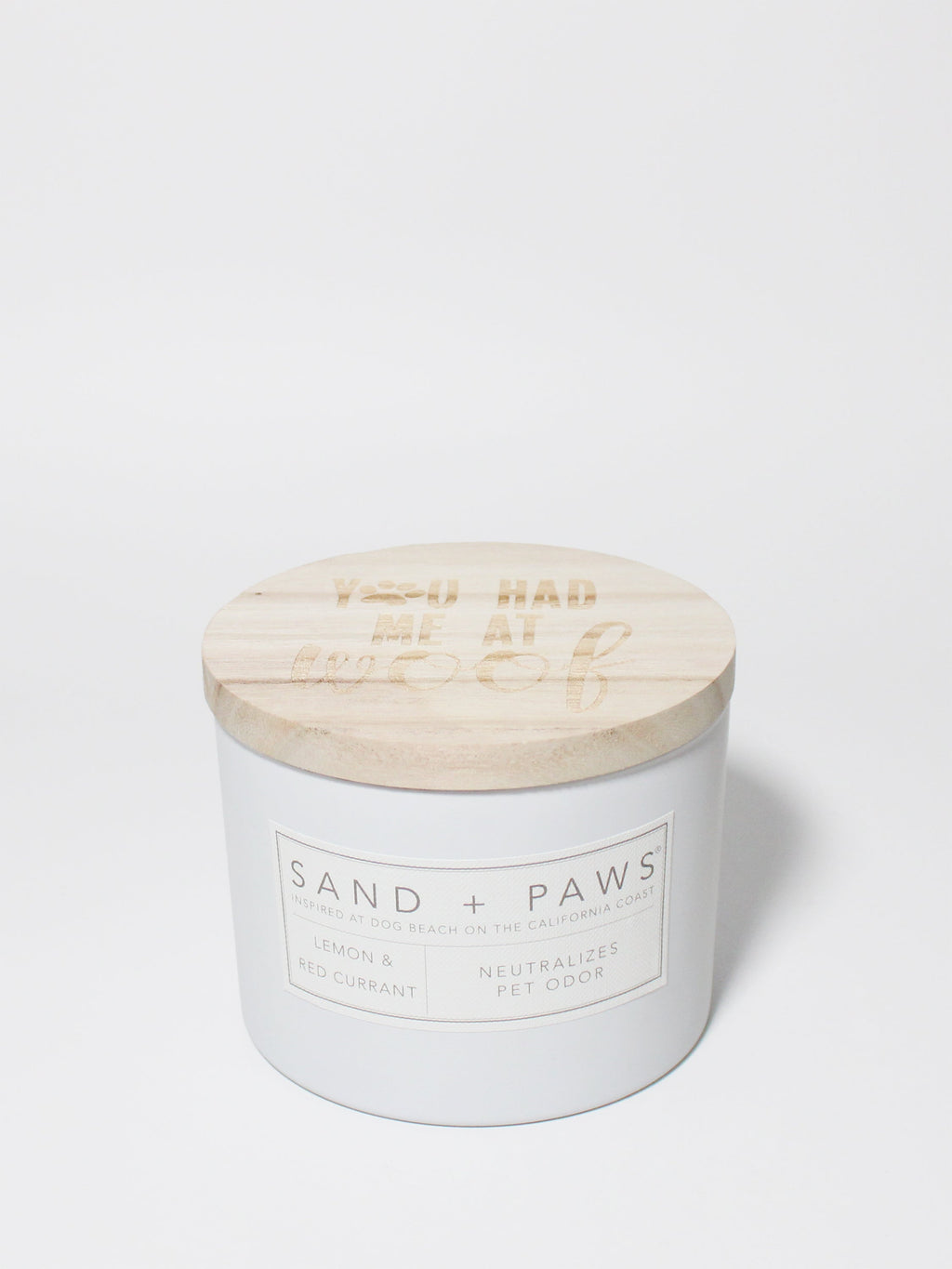 Sand + Paws Lemon & Red Currant 12 oz aromatic scented candle