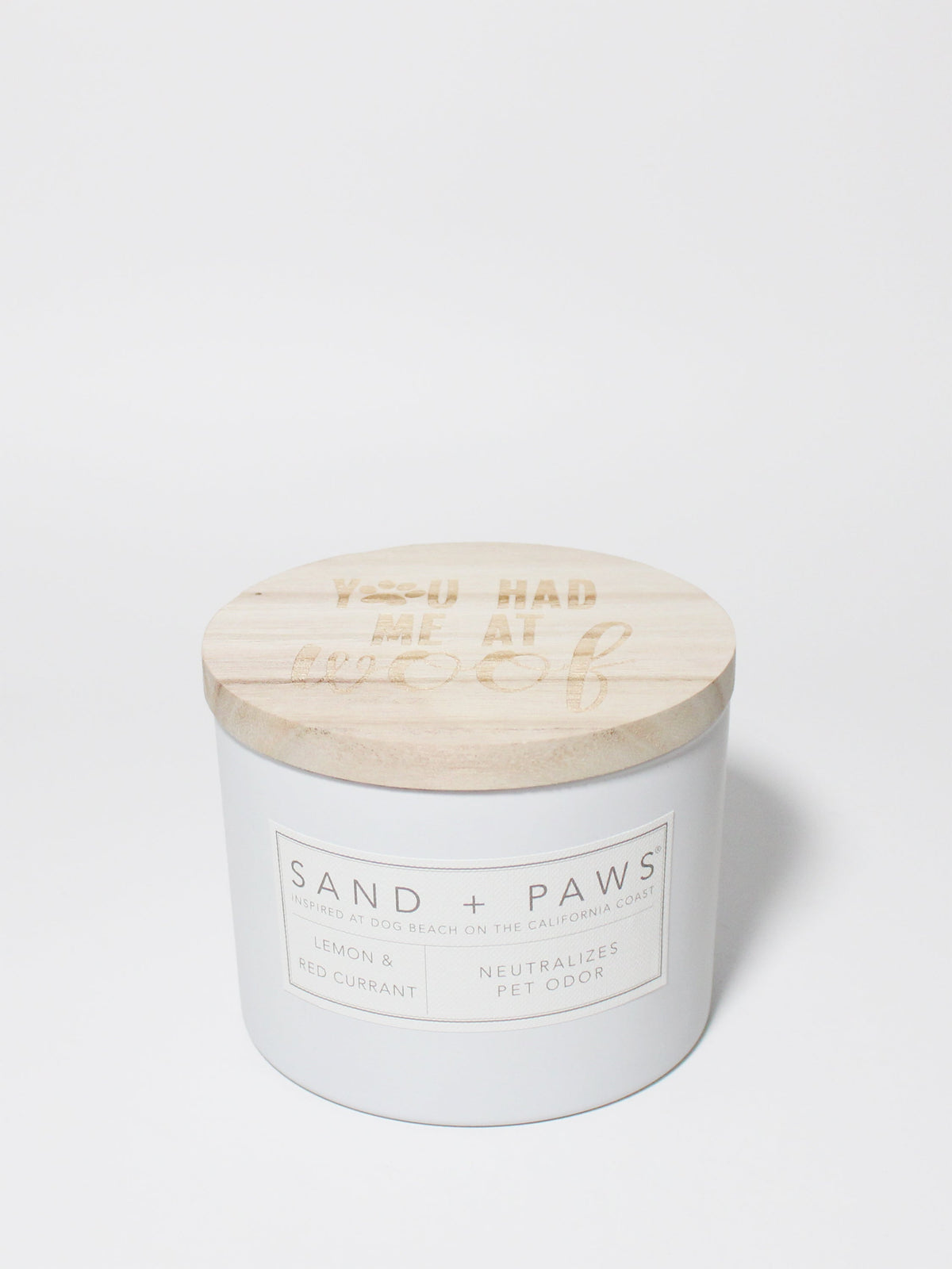 Sand + Paws Lemon & Red Currant 12 oz aromatic scented candle