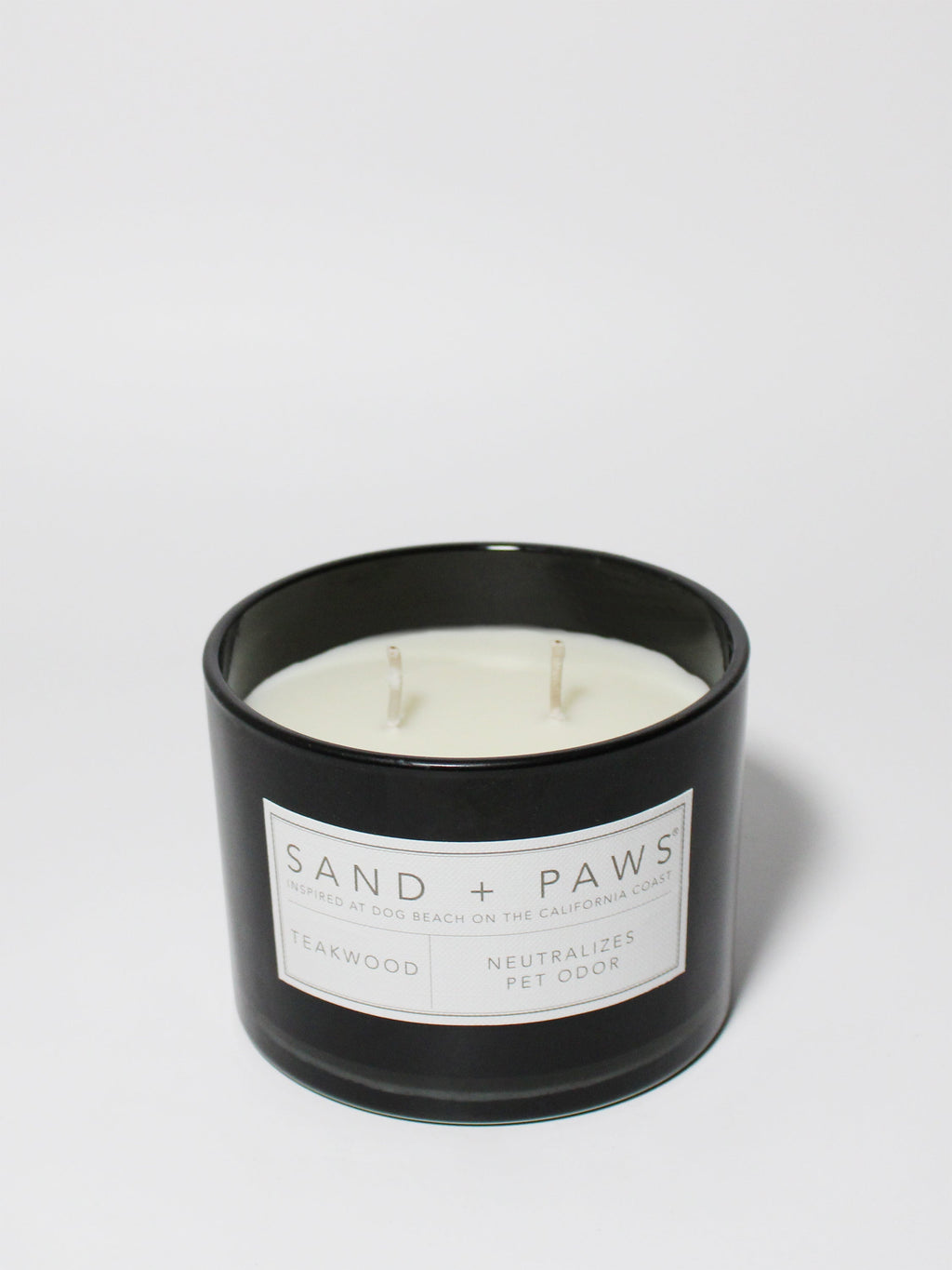 Sand + Paws Teakwood 12 oz aromatic scented candle