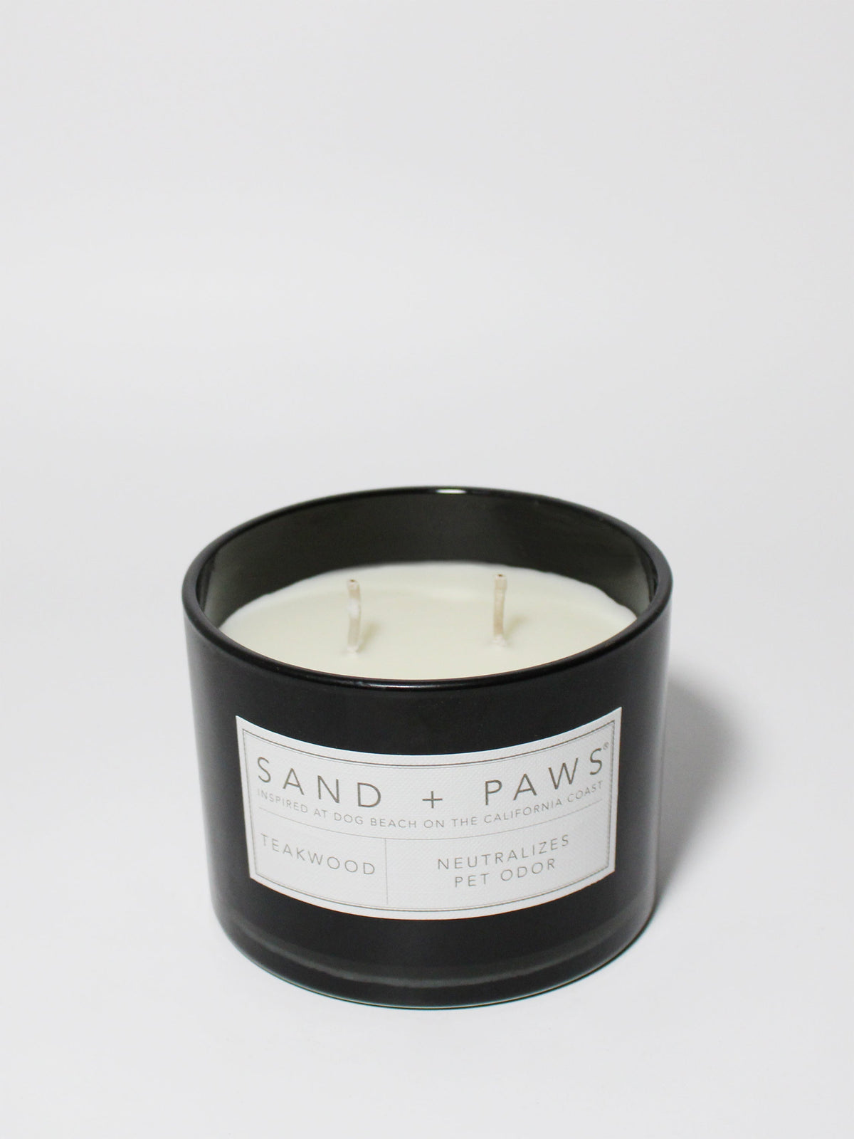 Sand + Paws Teakwood 12 oz aromatic scented candle