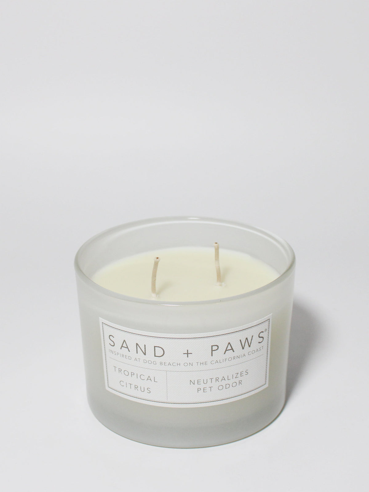 Sand + Paws Tropical Citrus 12 oz aromatic scented candle