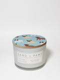 Sand + Paws California Beach House 12 oz aromatic scented candle