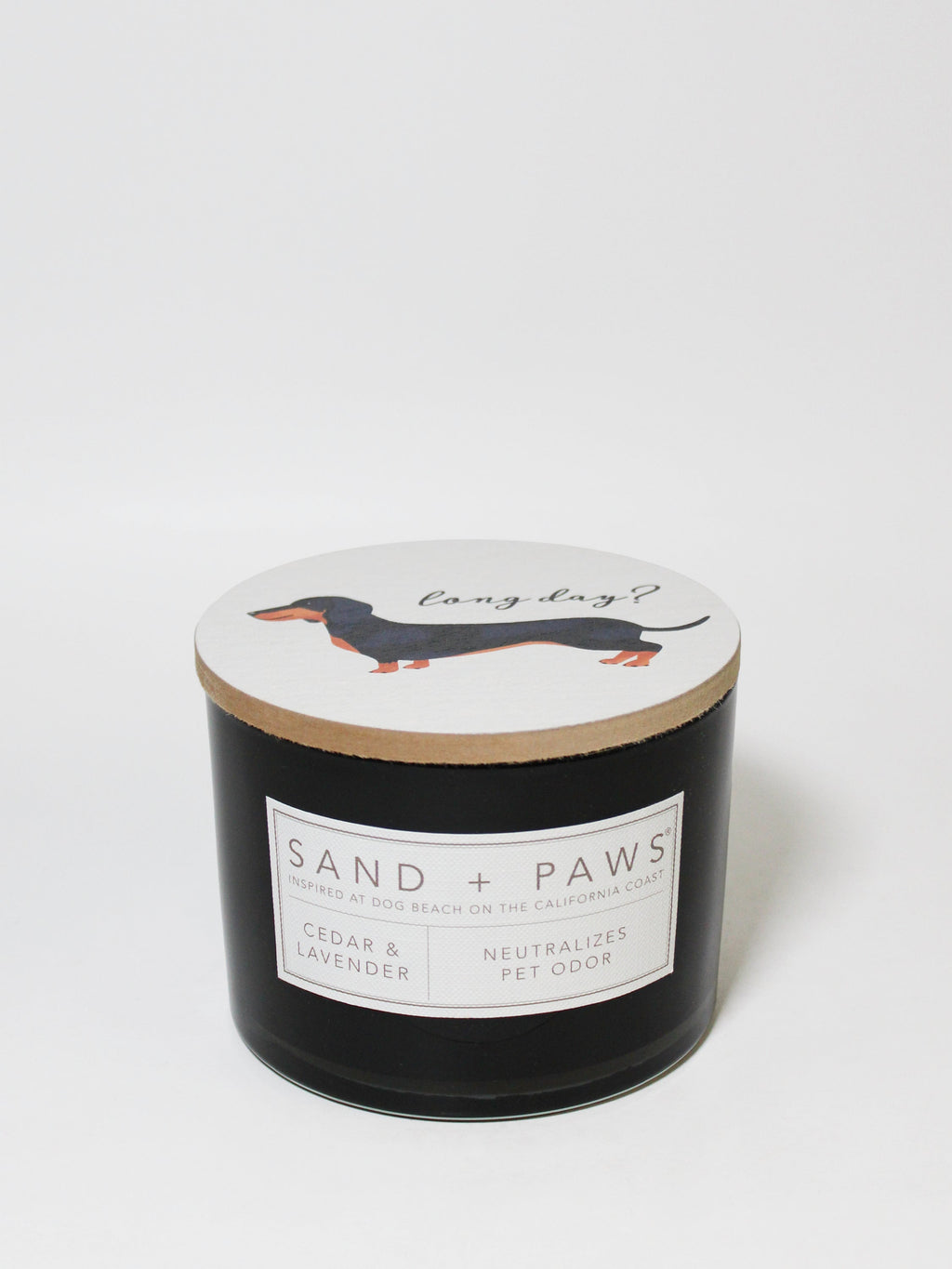Sand + Paws Cedar & Lavender 12 oz aromatic scented candle