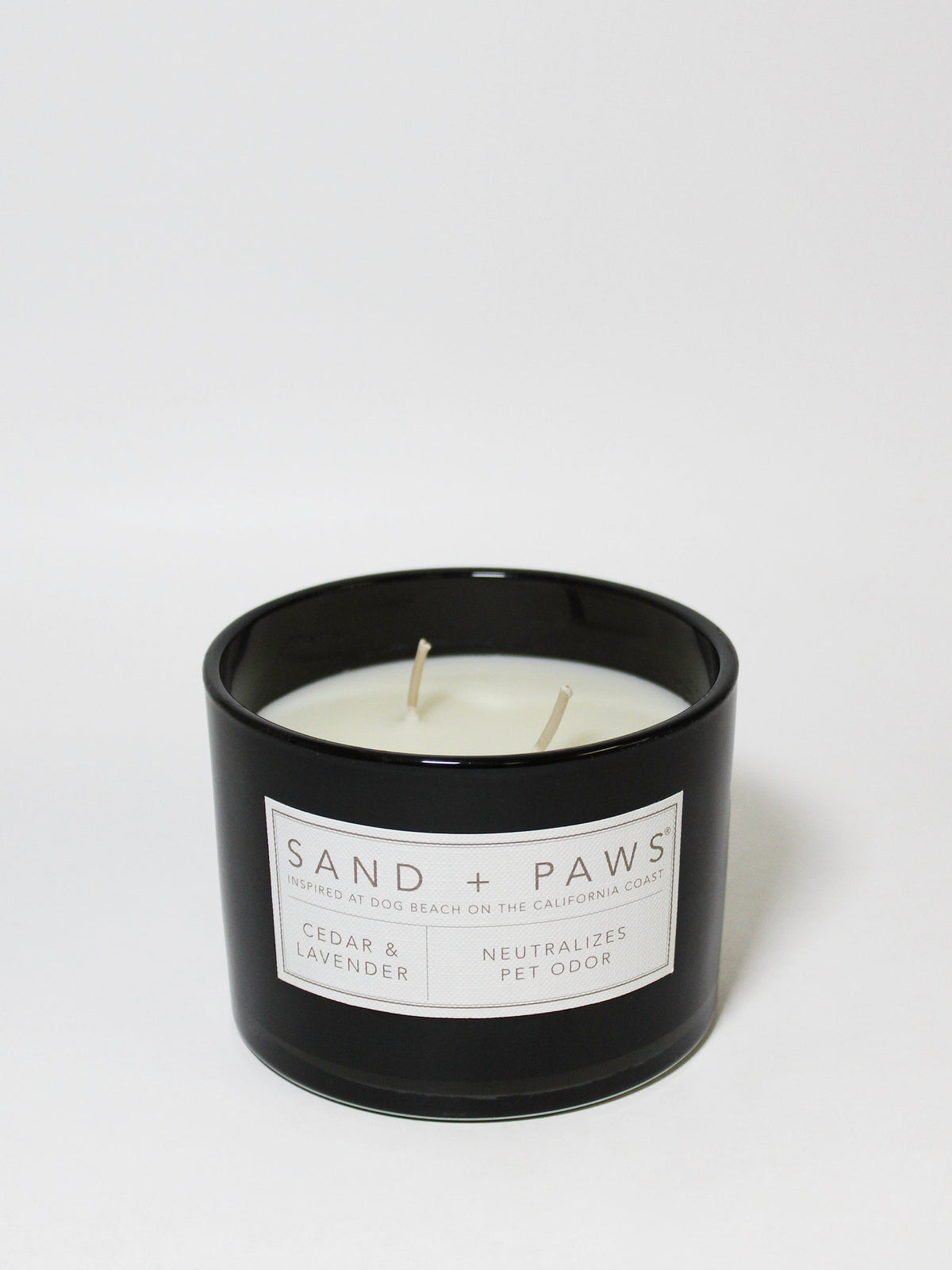 Sand + Paws Cedar & Lavender 12 oz aromatic scented candle