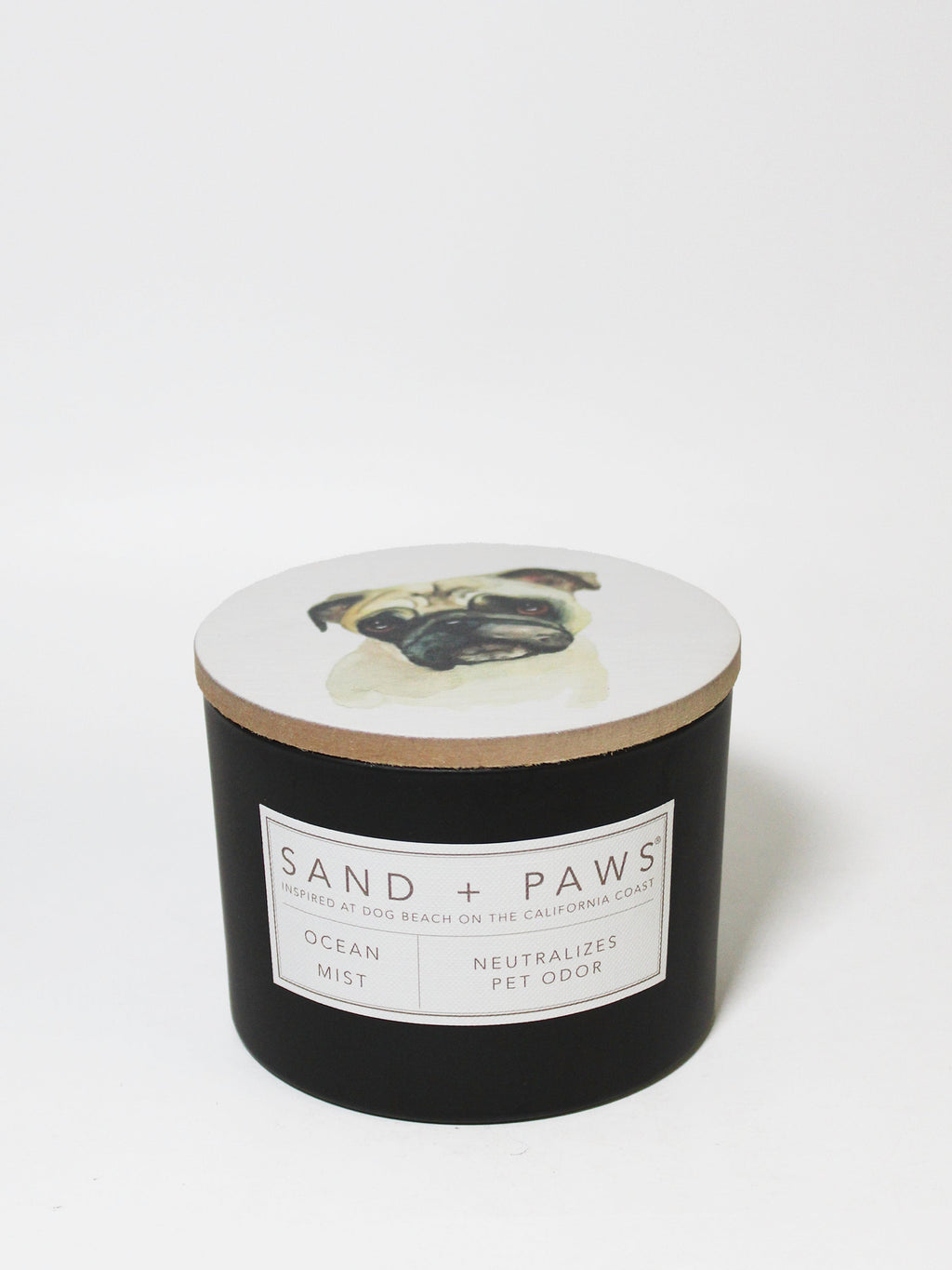 Sand + Paws Ocean Mist 12 oz aromatic scented candle