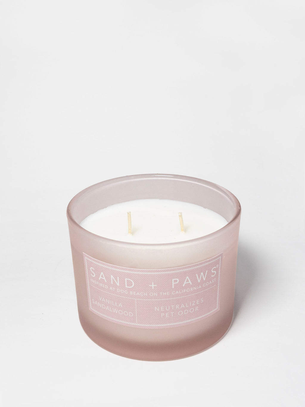 Sand + Paws Vanilla Sandalwood 12 oz aromatic scented candle