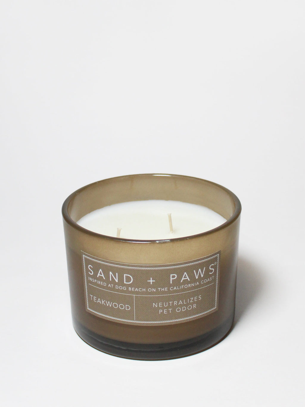 Sand + Paws Teakwood 12 oz aromatic scented candle