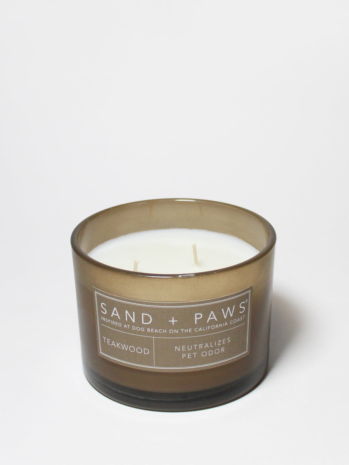 Sand + Paws Teakwood 12 oz aromatic scented candle