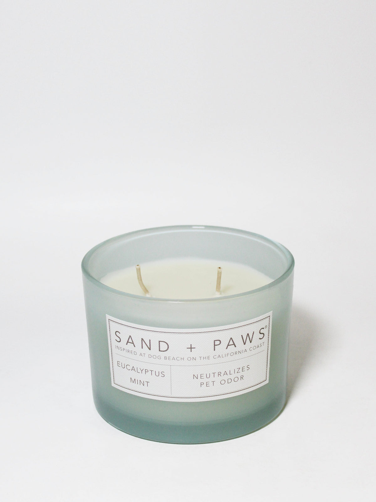 Sand + Paws Eucalyptus Mint 12 oz aromatic scented candle