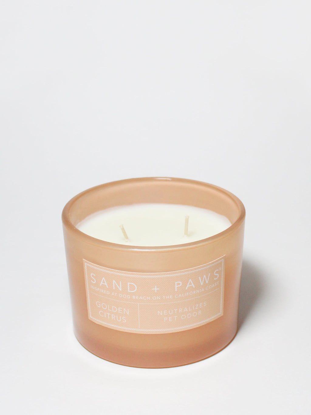 Sand + Paws Golden Citrus 12 oz aromatic scented candle
