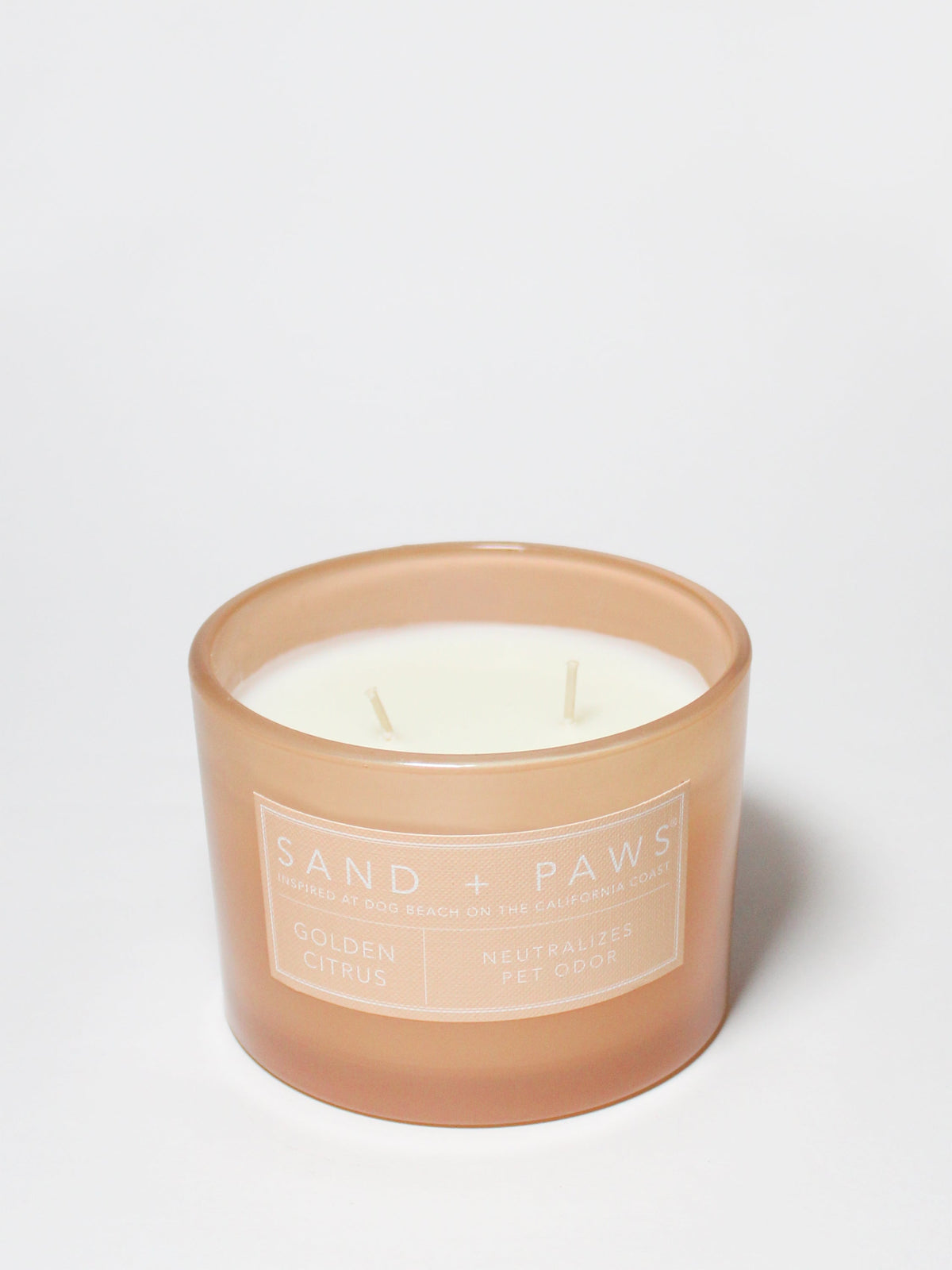 Sand + Paws Golden Citrus 12 oz aromatic scented candle
