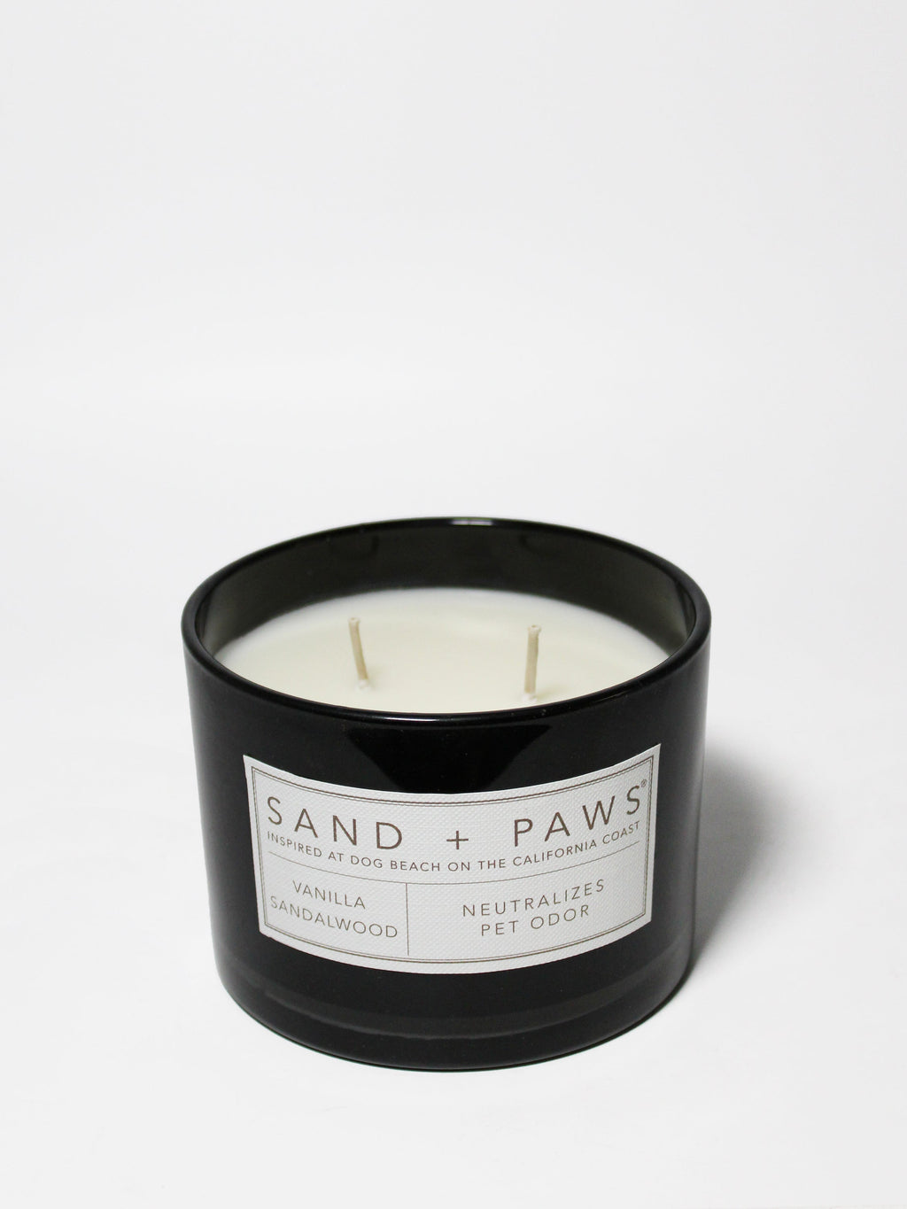 Sand + Paws Vanilla Sandalwood 12 oz aromatic scented candle