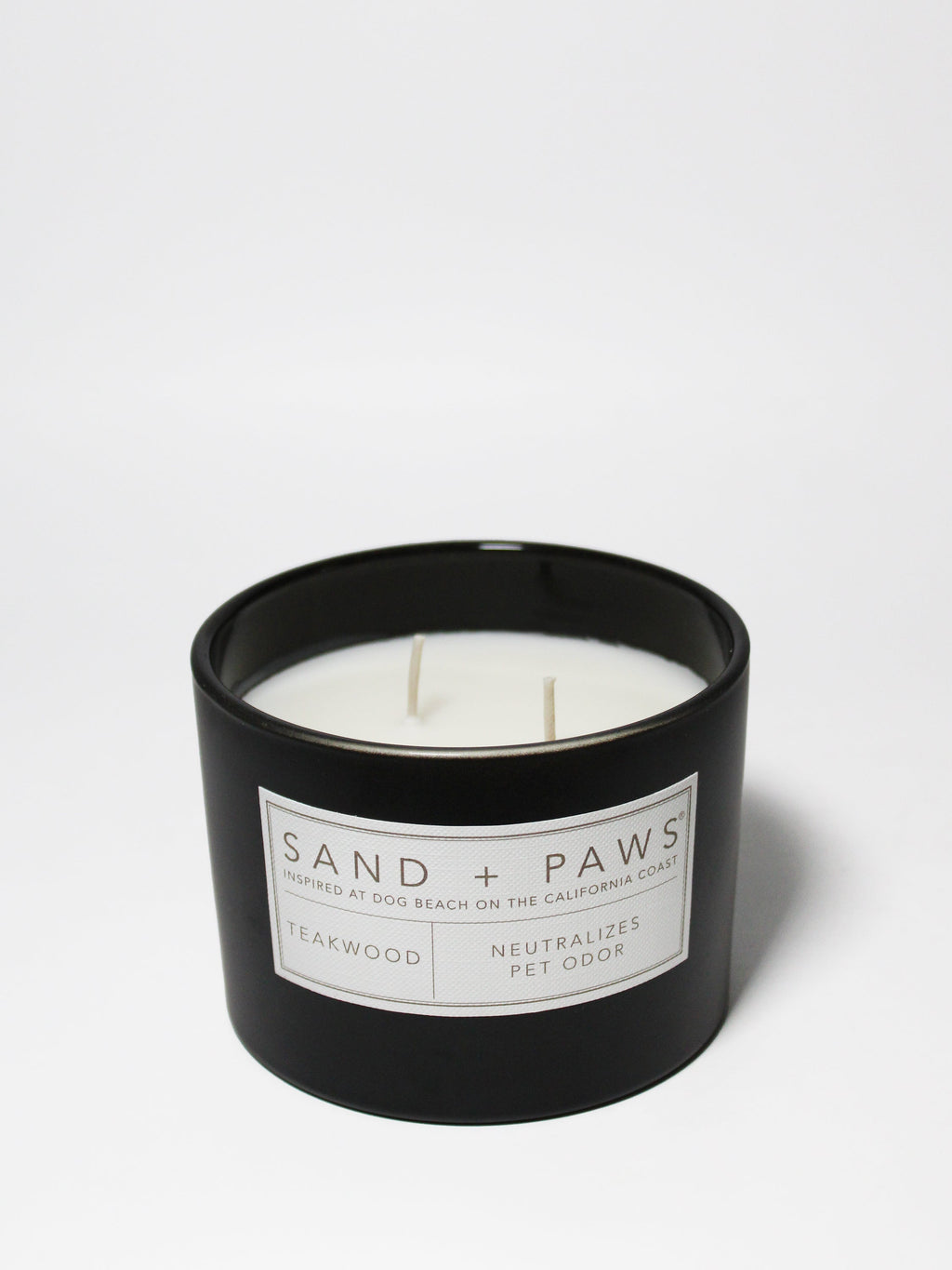 Sand + Paws Teakwood 12 oz aromatic scented candle