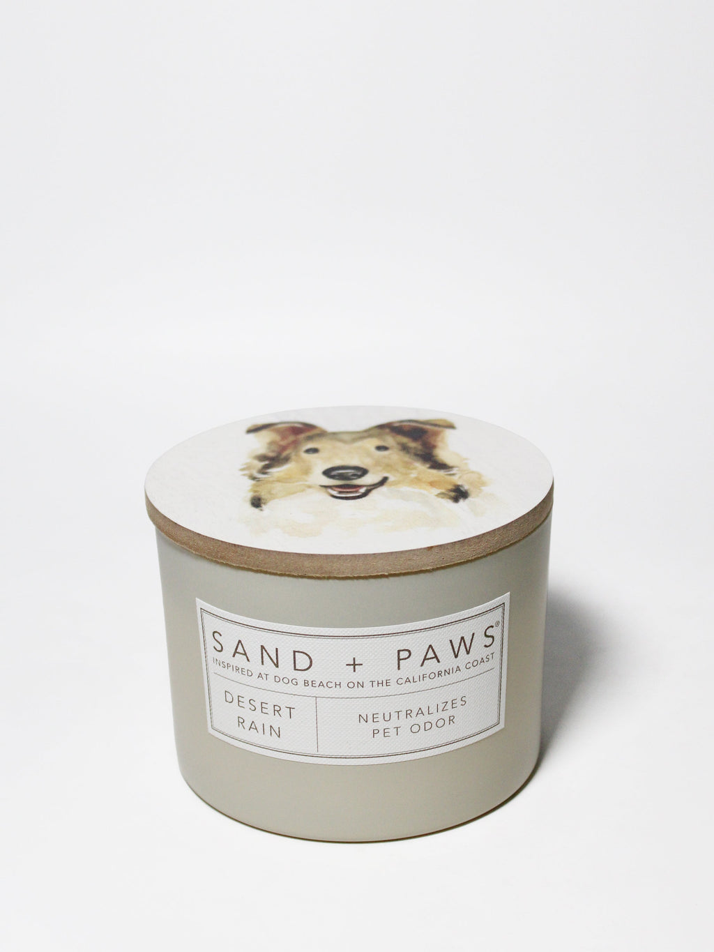 Sand + Paws Desert Rain 12 oz aromatic scented candle