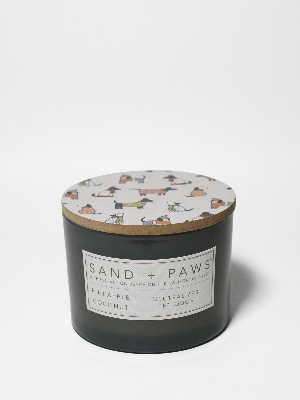 Sand + Paws Pineapple Coconut 12 oz aromatic scented candle