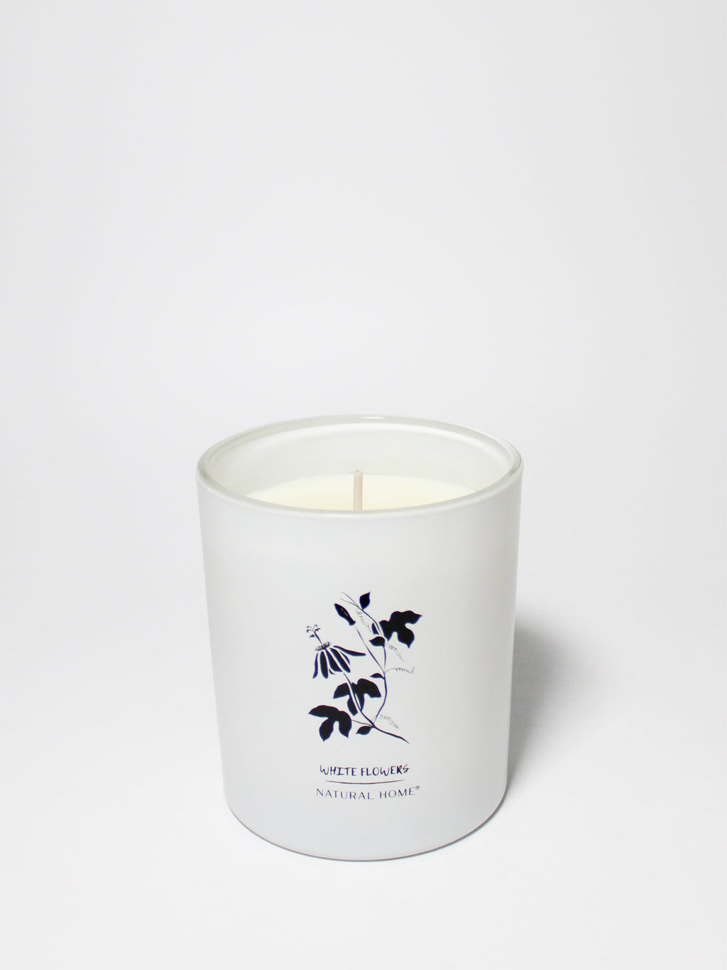 White Flowers Natural Home 11.5 oz aromatic scented candle