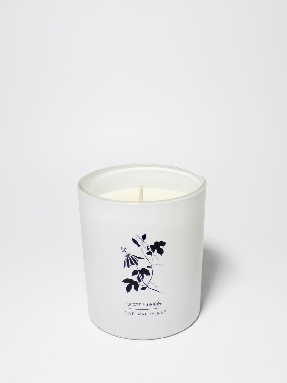 White Flowers Natural Home 11.5 oz aromatic scented candle