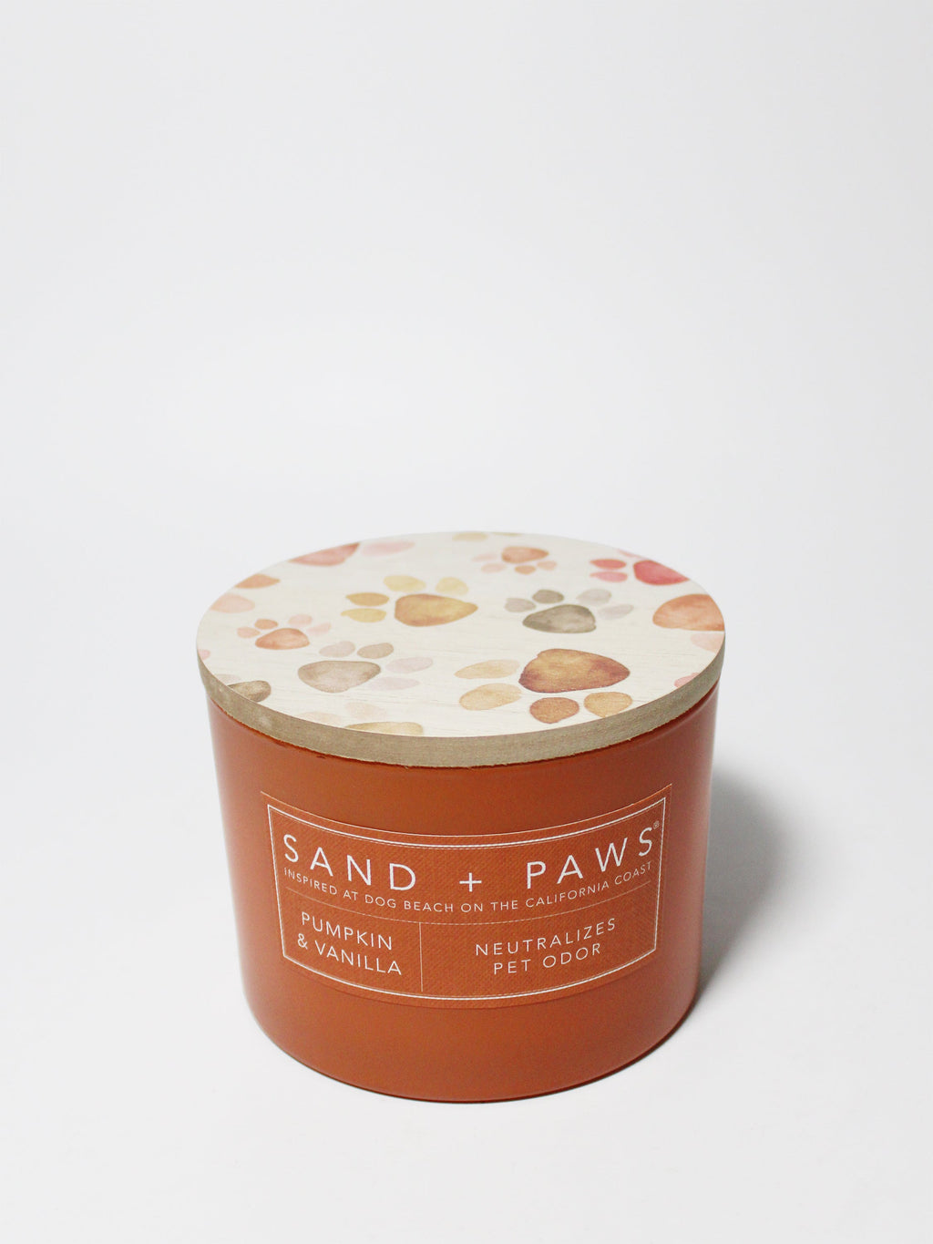 Sand + Paws Pumpkin & Vanilla 12 oz aromatic scented candle