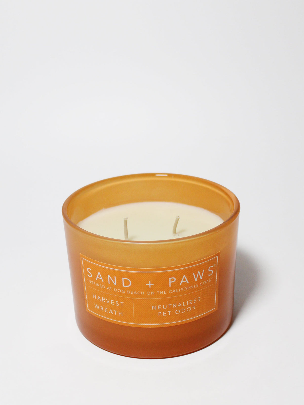 Sand + Paws Harvest Wreath 12 oz aromatic scented candle