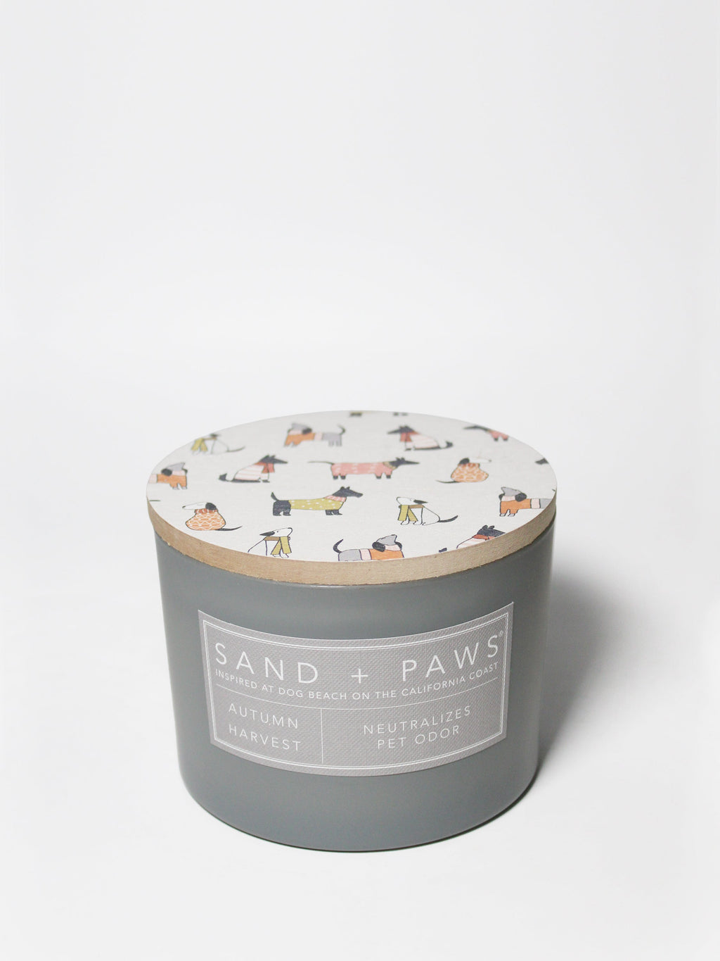 Sand + Paws Autumn Harvest 12 oz aromatic scented candle