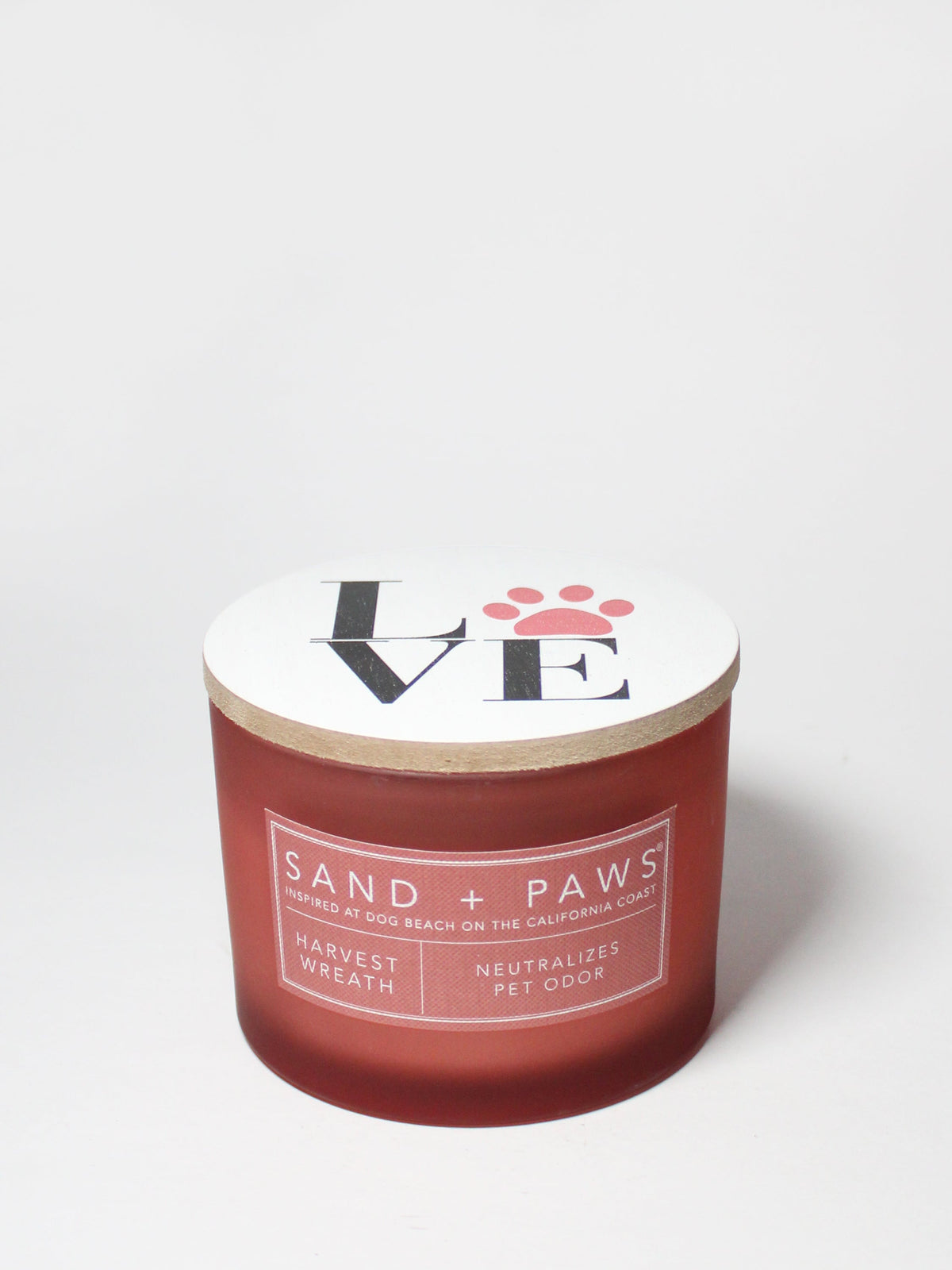 Sand + Paws Harvest Wreath 12 oz aromatic scented candle