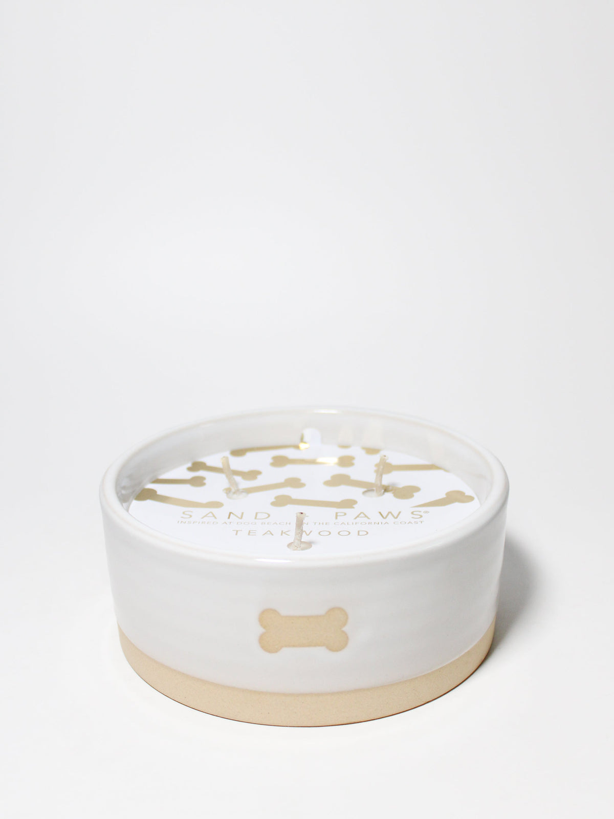 Sand + Paws Teakwood 12 oz aromatic scented candle