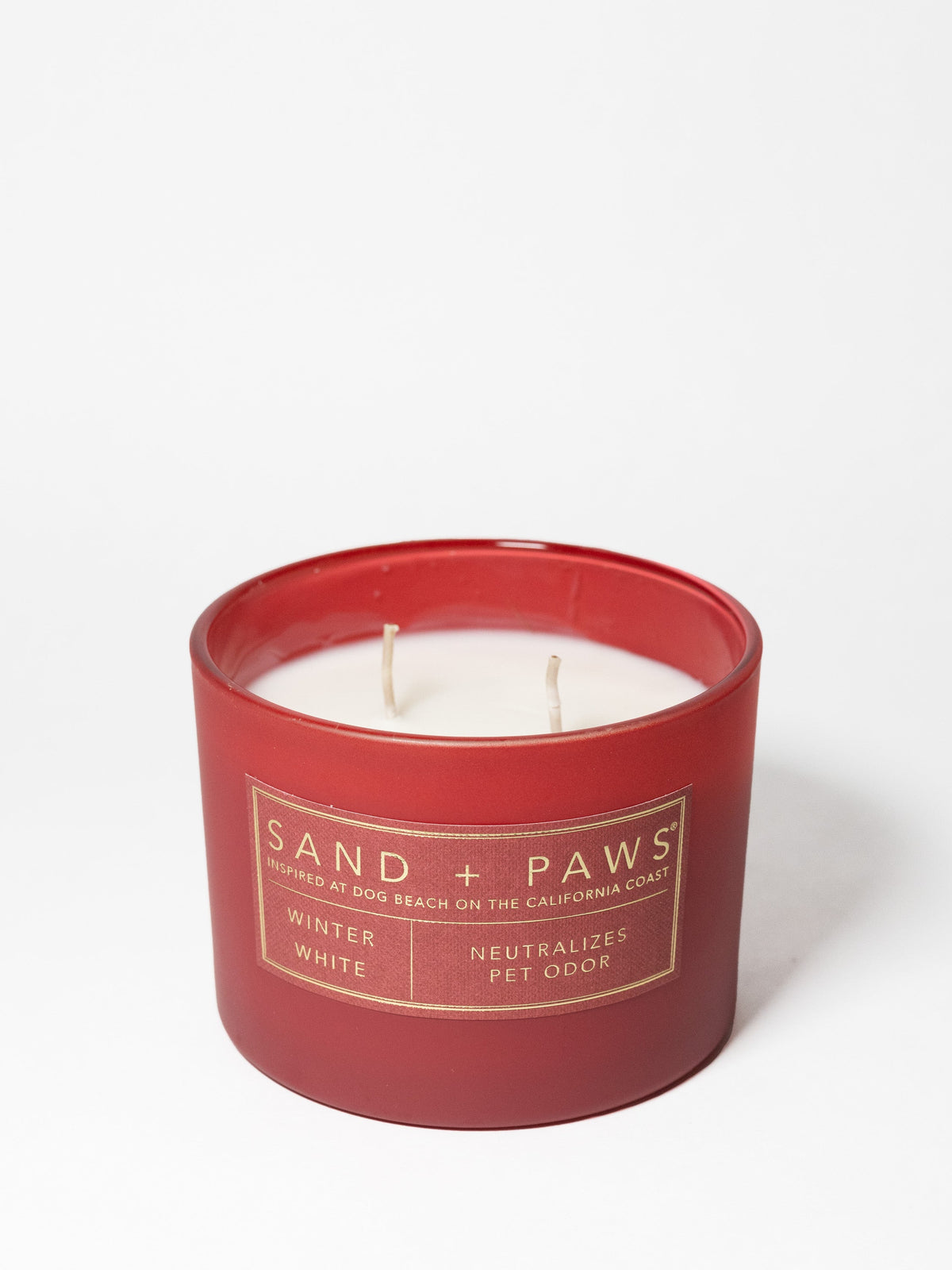 Sand + Paws Winter White 12 oz aromatic scented candle