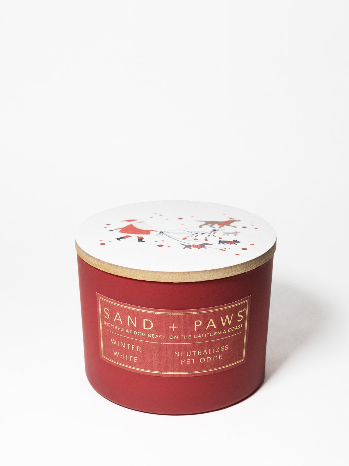 Sand + Paws Winter White 12 oz aromatic scented candle
