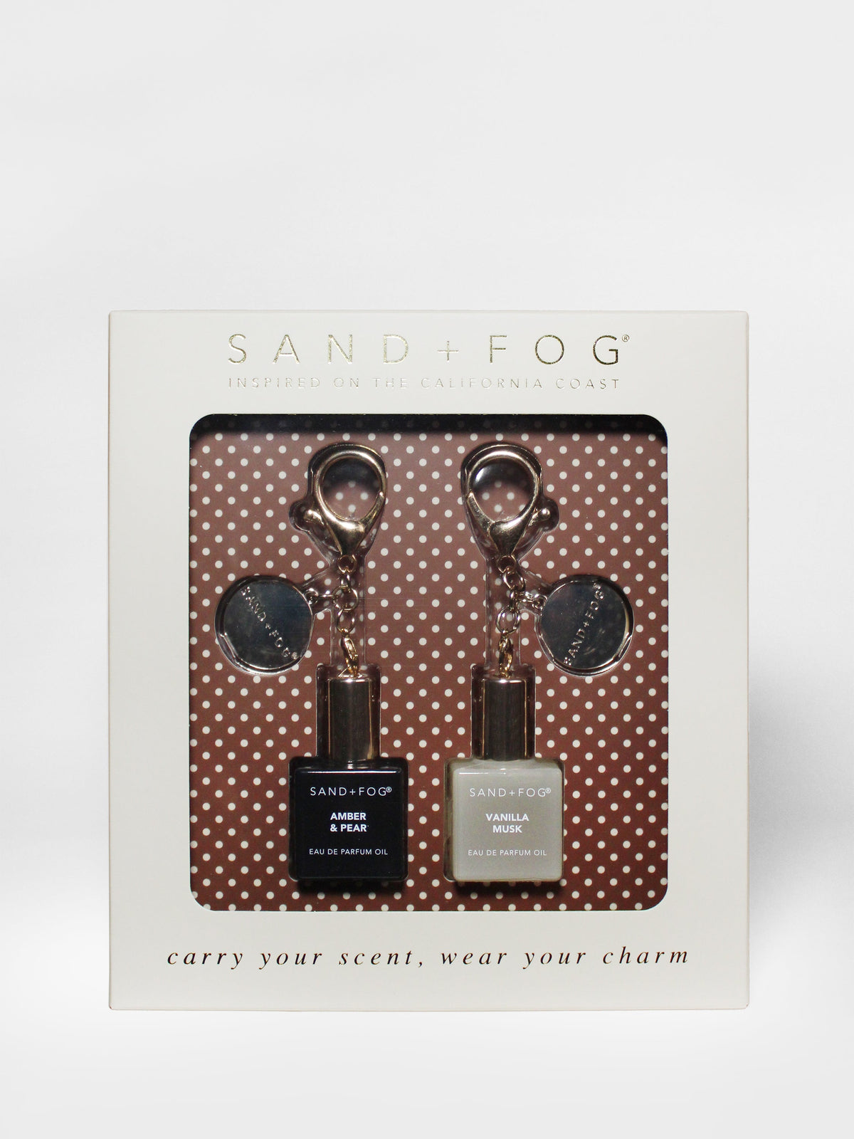 Bag Charm Curated Perfume Oil Rollerball Set - Amber & Pear + Vanilla Musk