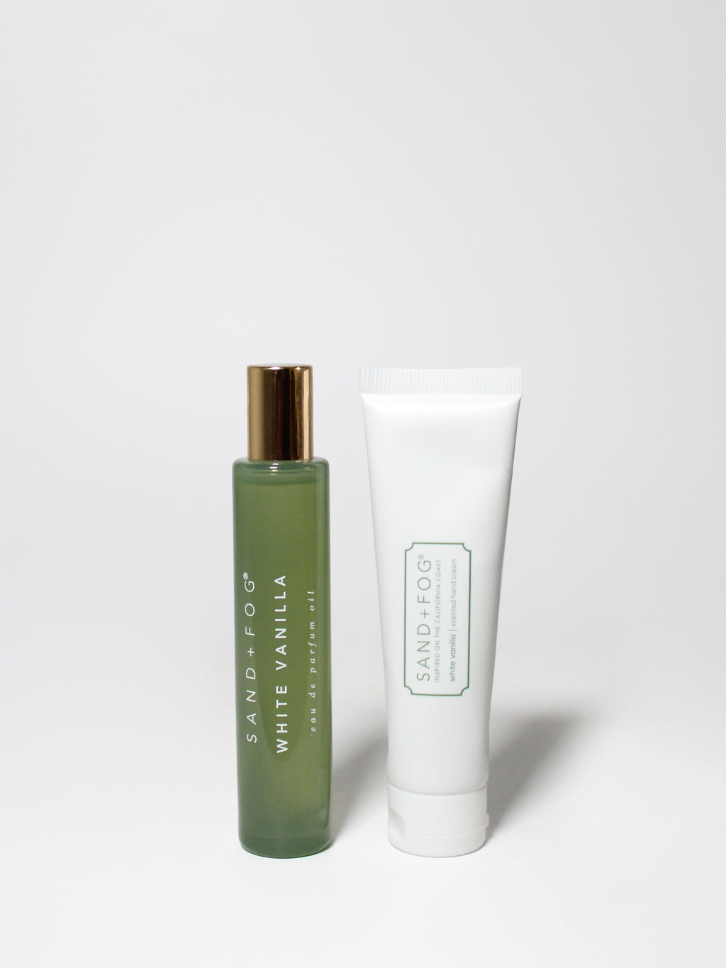 Hand Cream and Indulgent Perfume Oil Rollerball Set - White Vanilla